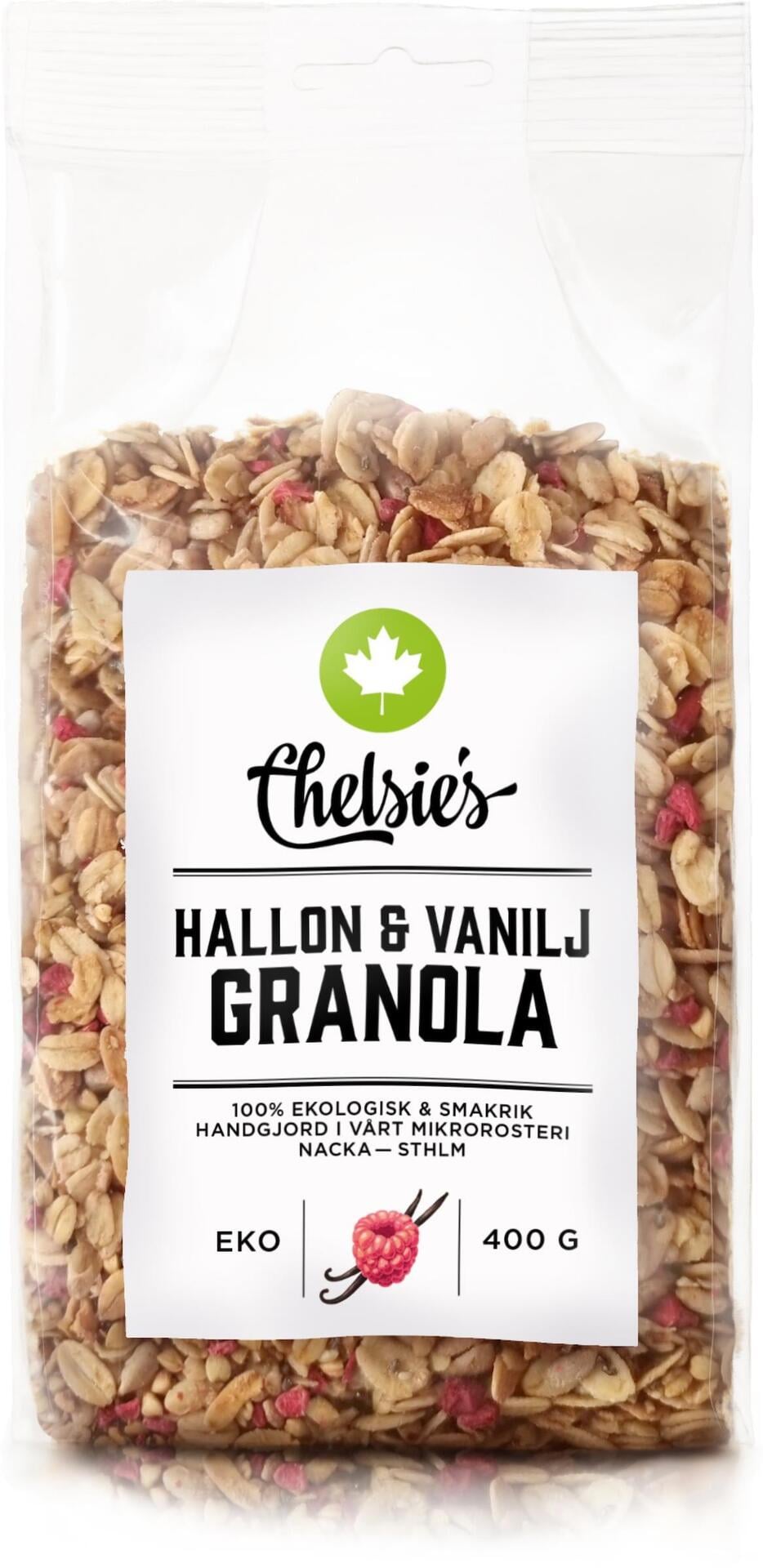 Chelsie's Hallon & Vanilj Granola 400 g