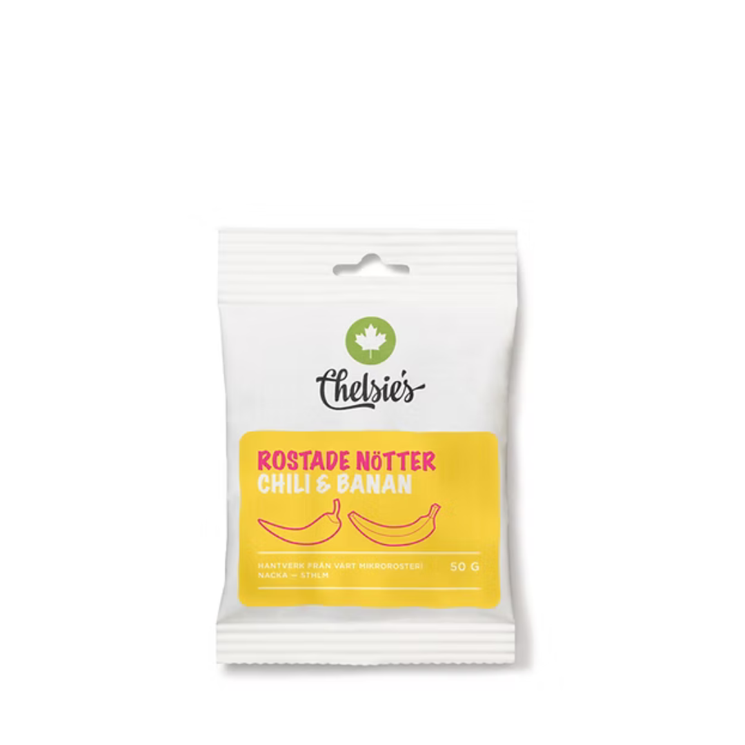 Chelsie's Rostade Nötter Chili & Banan 50 g