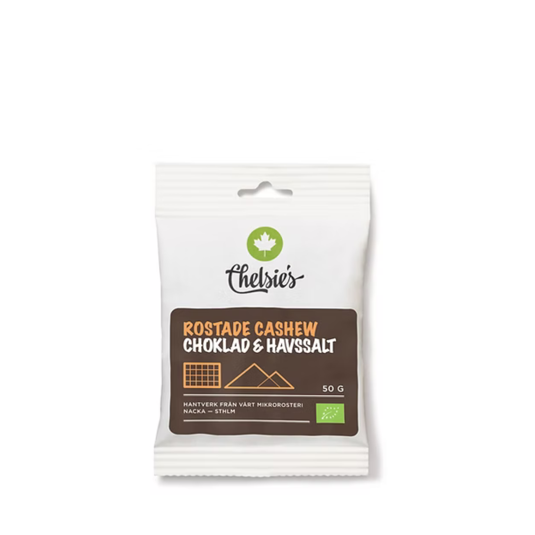Chelsie's Rostade Cashew Choklad & Havssalt 50 g