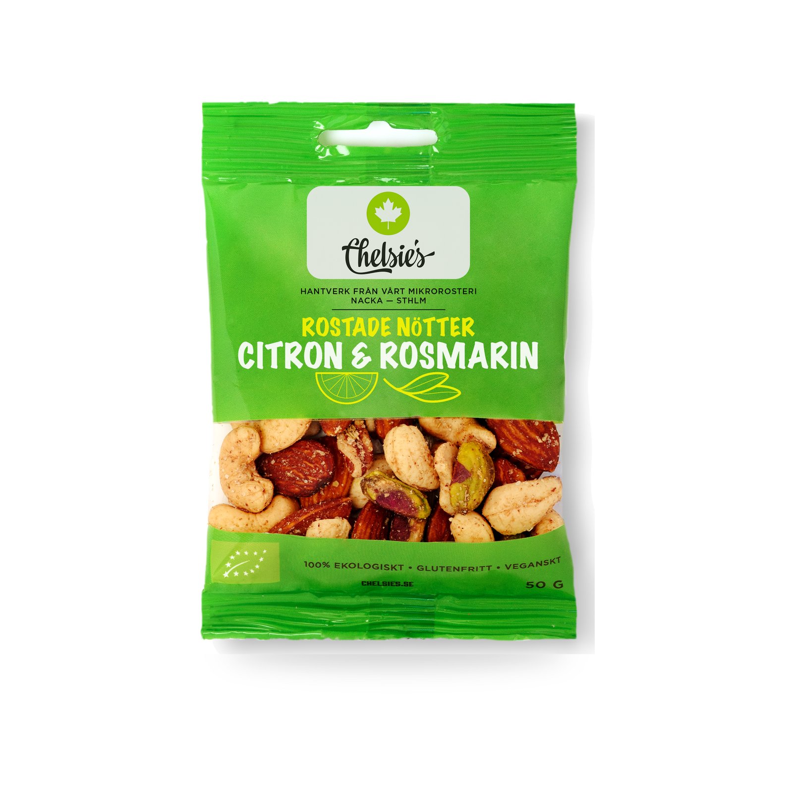 Chelsie's Rostade Nötter Citron & Rosmarin 50 g