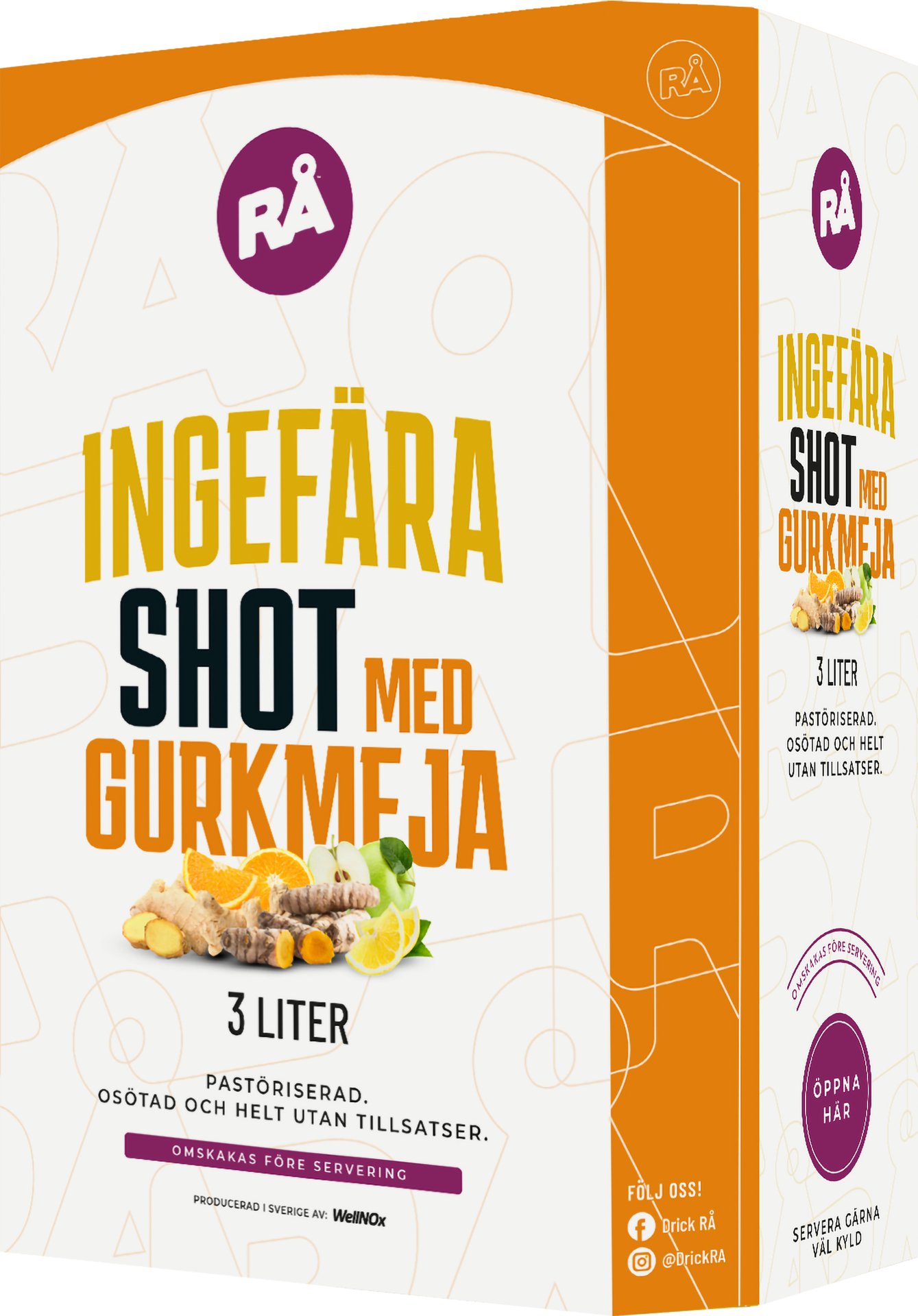 RÅ Ingefära Shot med Gurkmeja 300 cl
