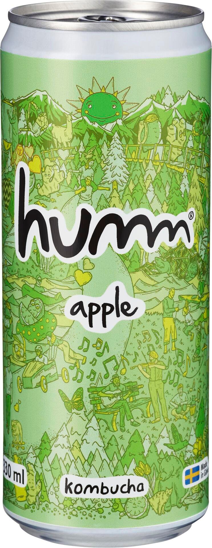 Humm Kombucha Äpple Eko 330 ml