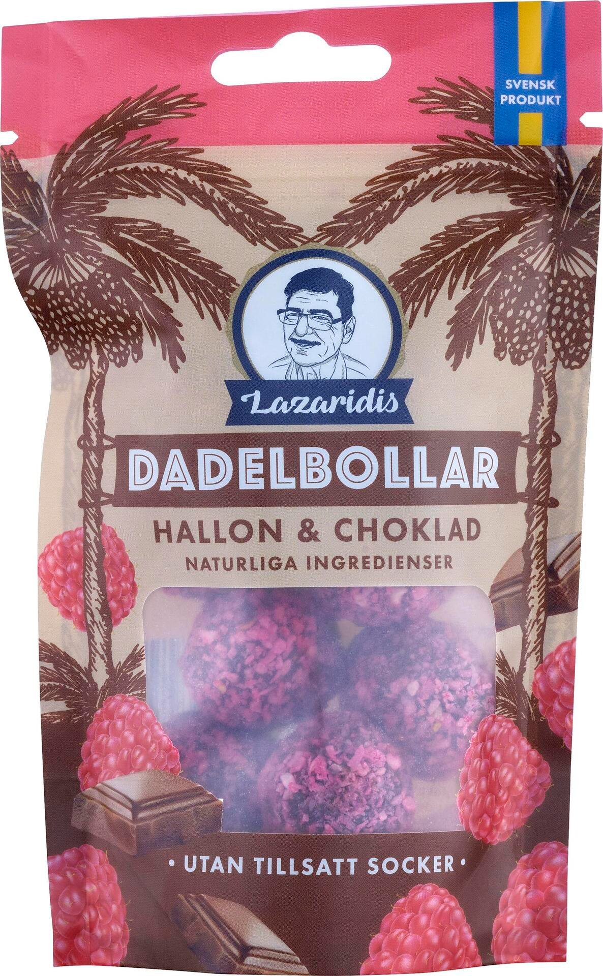 Lazaridis Dadelboll Hallon & Choklad 90 g
