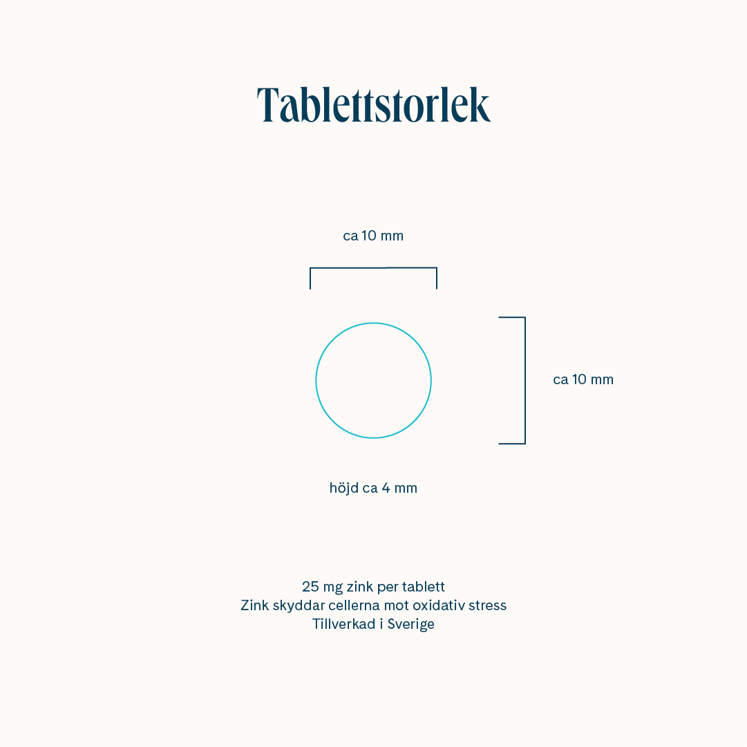 Apohem Zink 25 mg 100 tabletter