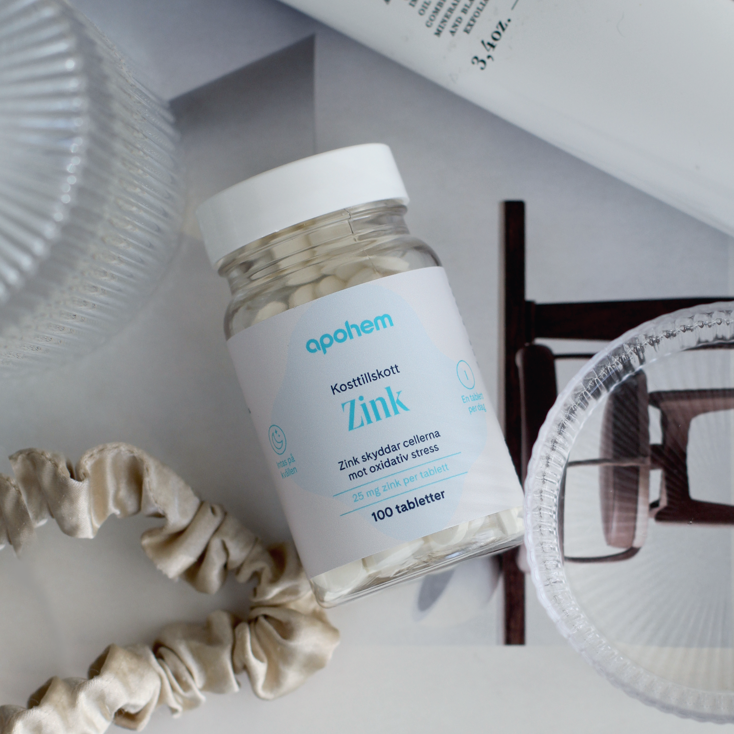 Apohem Zink 25 mg 100 tabletter