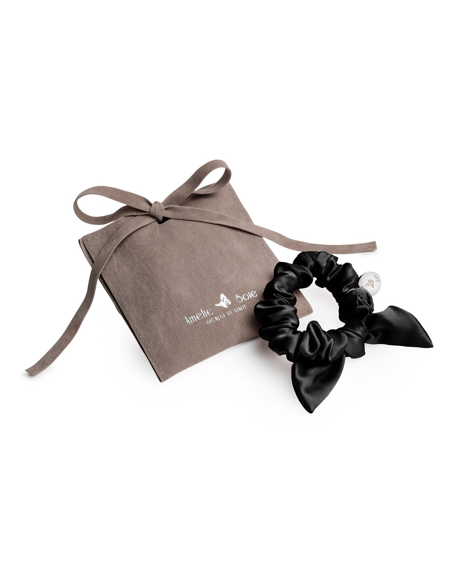Amelie Soie Silk Bow Black 1 st