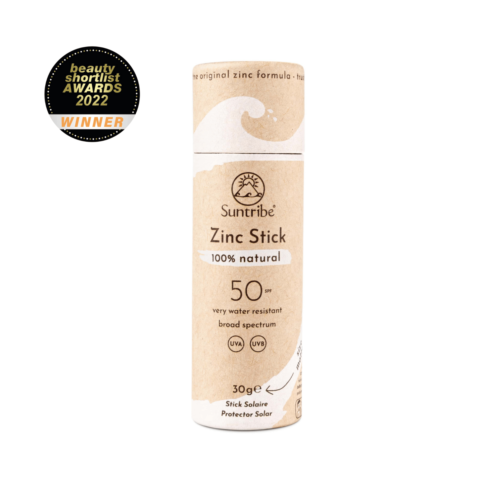 Suntribe All Natural Sport Zinc Stick SPF50 Original White 30g