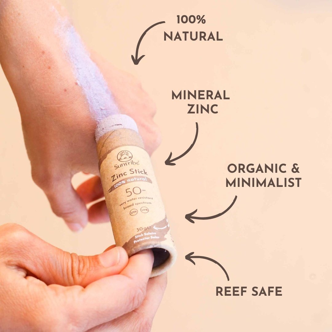 Suntribe Natural Mineral Zinc Sun Stick SPF 50 (30 g), Tinted