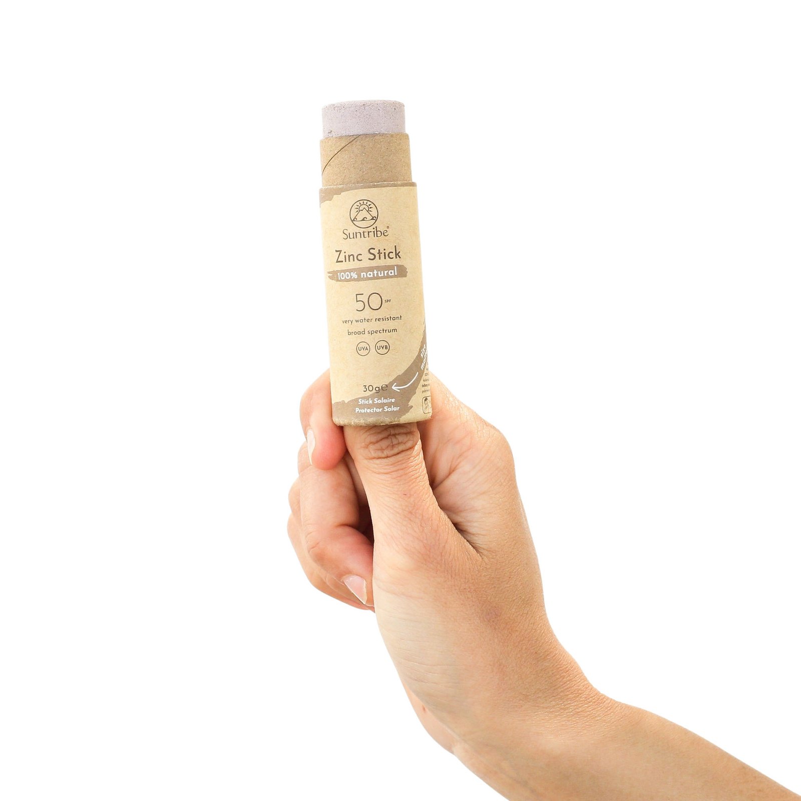 Suntribe Natural Mineral Zinc Sun Stick SPF 50 (30 g), Tinted