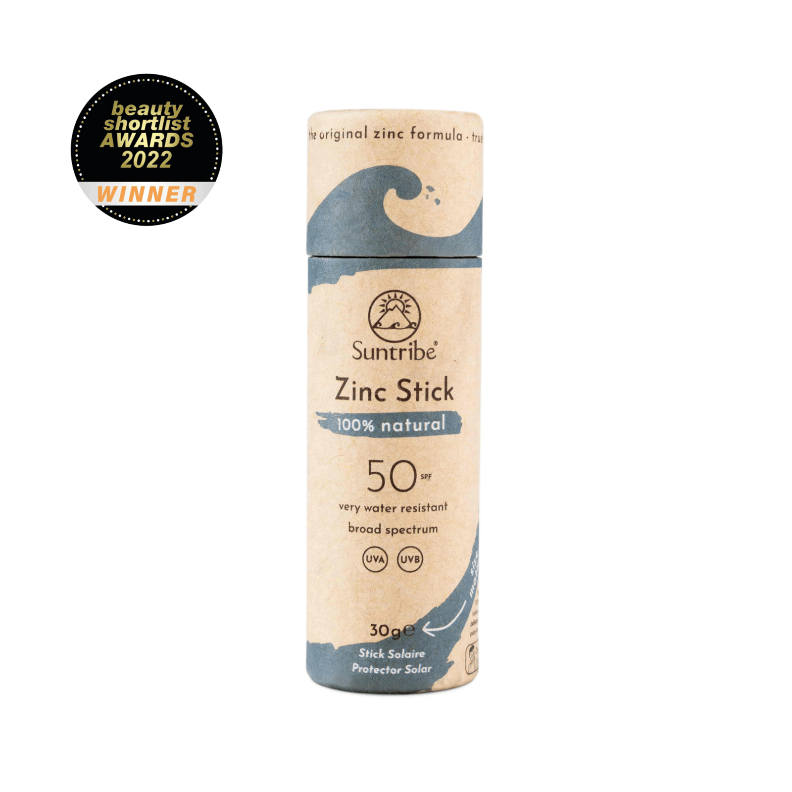 Suntribe All Natural Sport Zinc Stick SPF30 Ocean Blue 30g