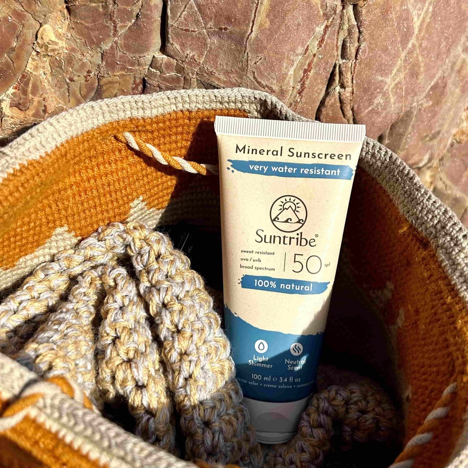 Suntribe Active Natural Mineral SPF50 Sunscreen 100 ml