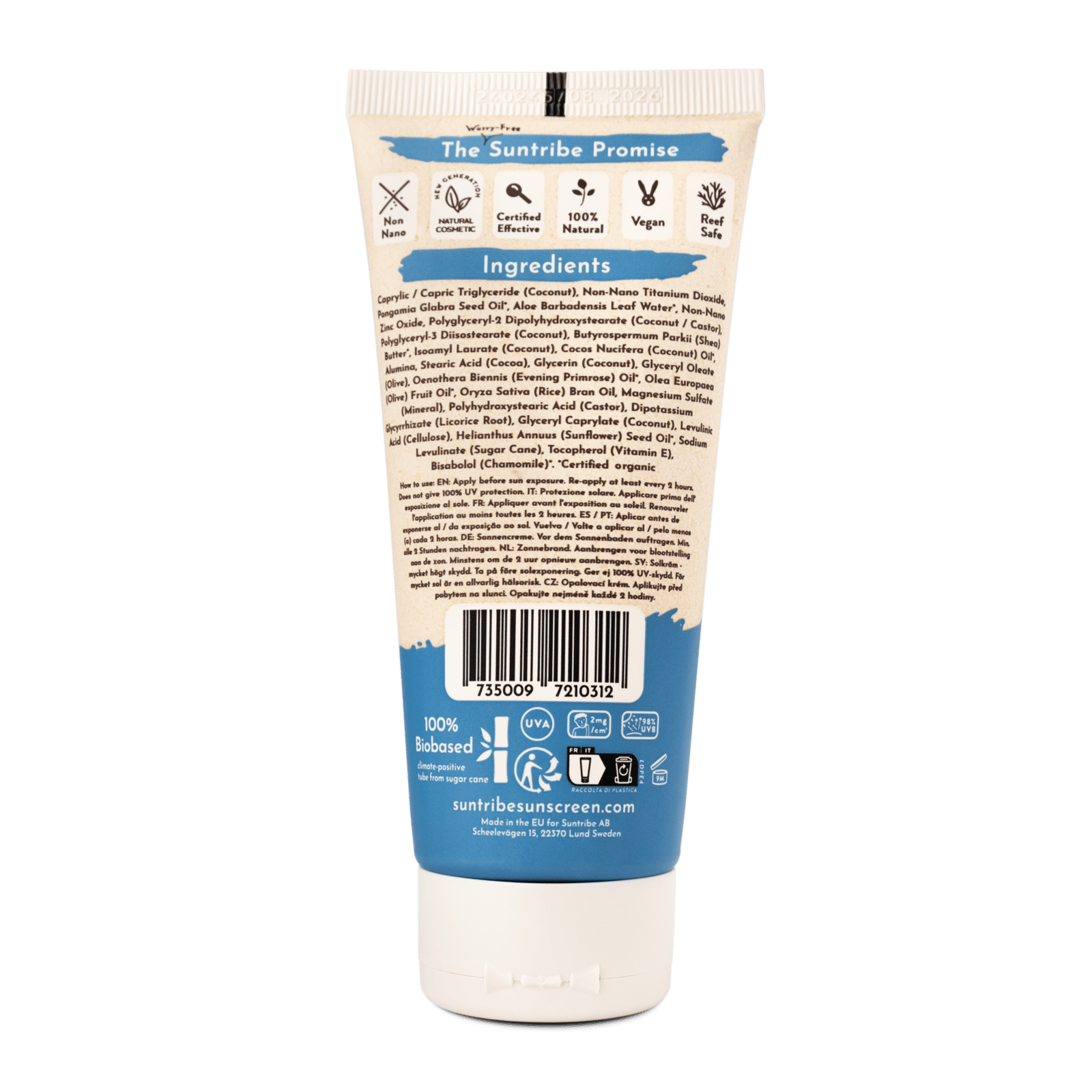 Suntribe Active Natural Mineral SPF50 Sunscreen 100 ml