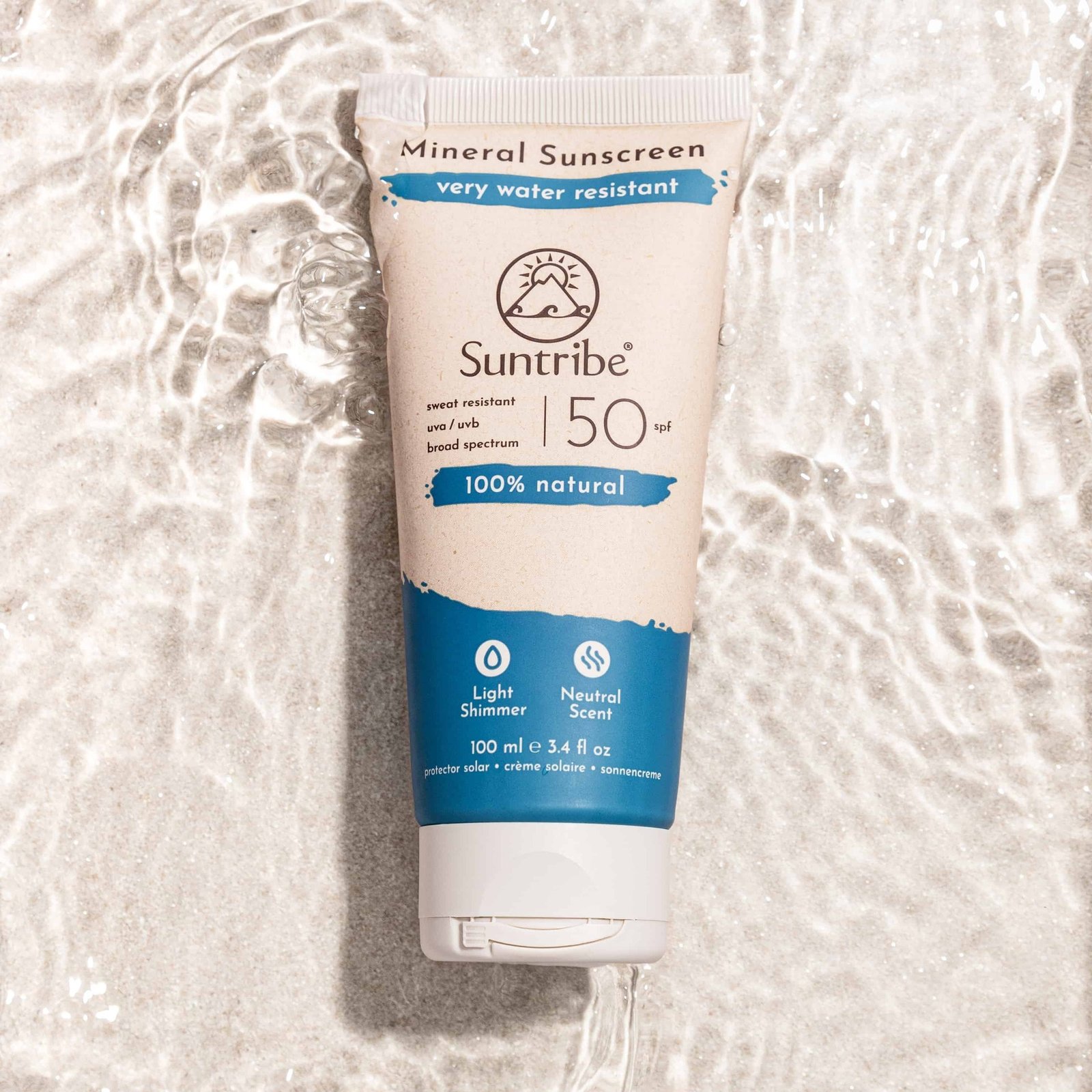 Suntribe Active Natural Mineral SPF50 Sunscreen 100 ml