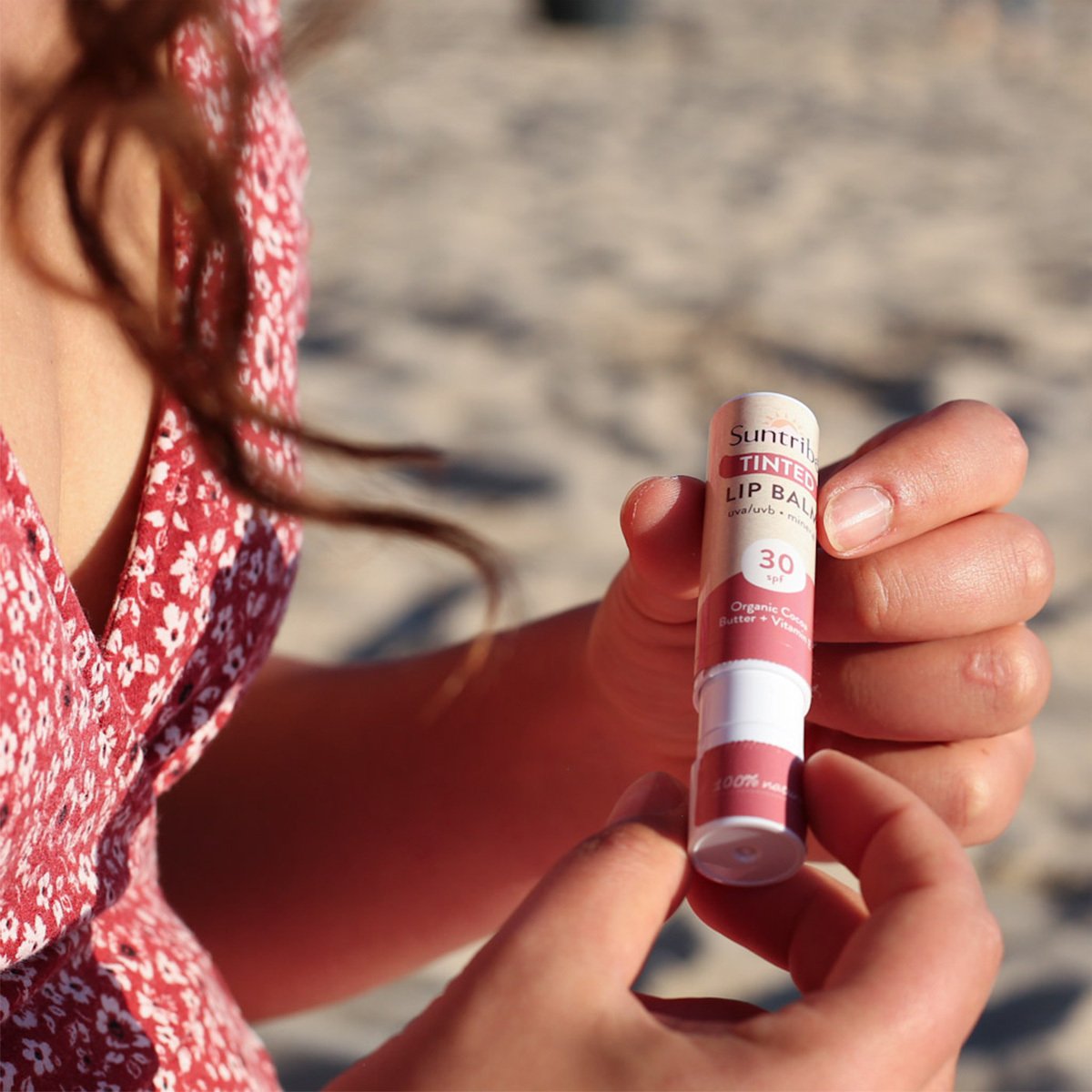 Suntribe Läppbalsam med Naturliga Mineraler Tonad SPF30 5 g