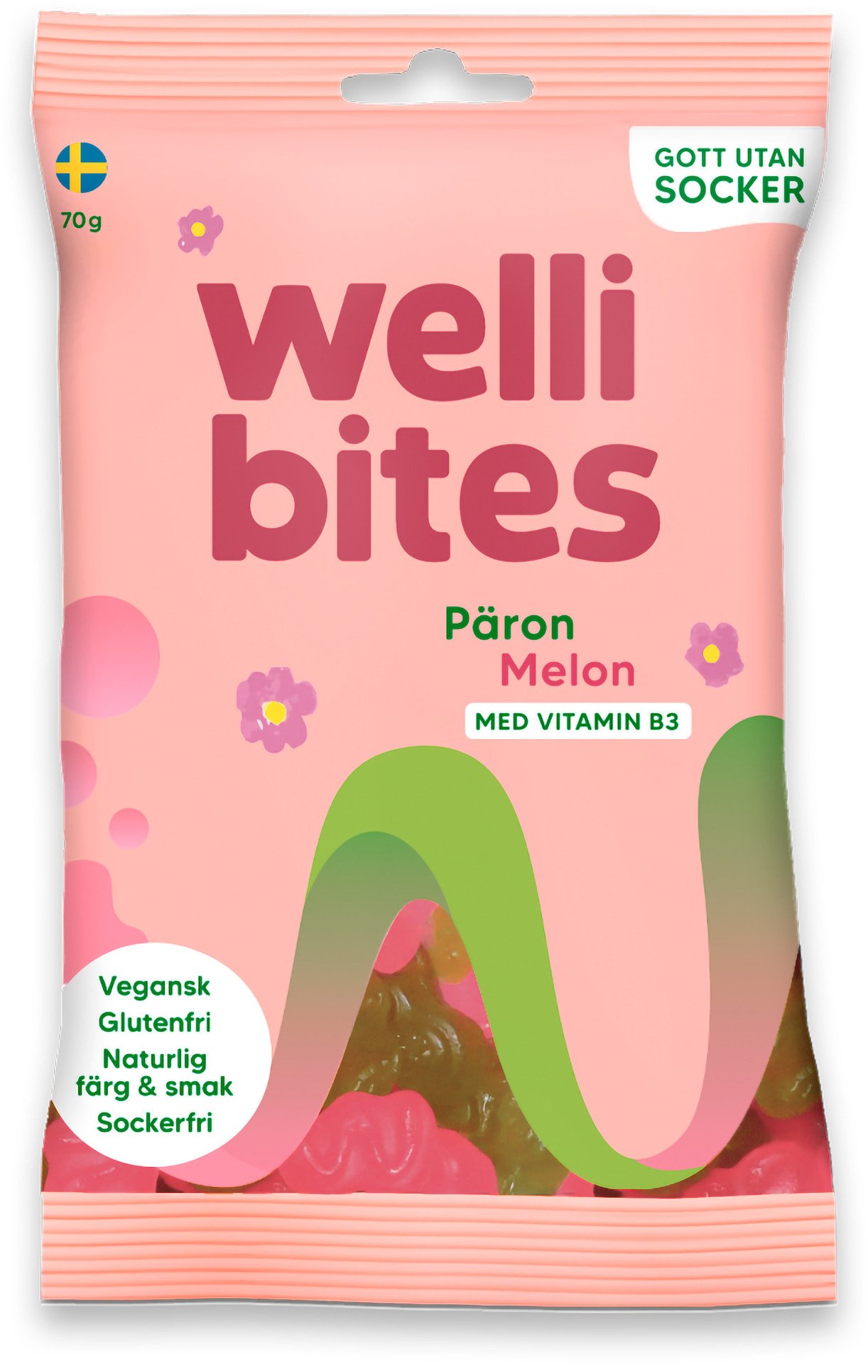 Wellibites Päron & Melon 70g