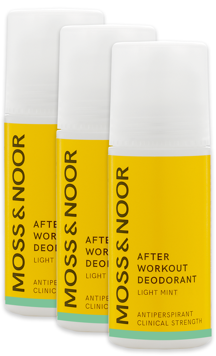 Moss & Noor After Workout Deodorant Light Mint 3-pack