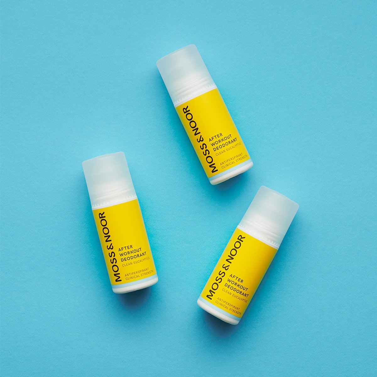 MOSS & NOOR After Workout Deodorant Roll-On Clean Eucalytpus 3 st