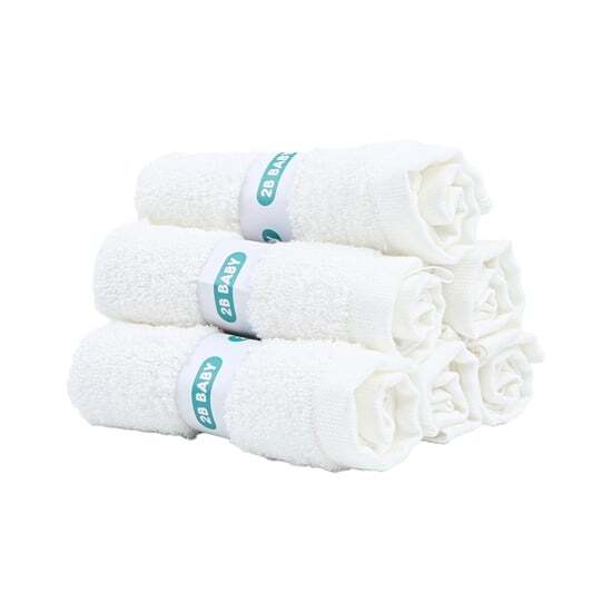 2B Baby Tvättlappar Bambu 6-pack Vit