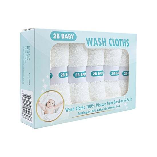 2B Baby Tvättlappar Bambu 6-pack Vit