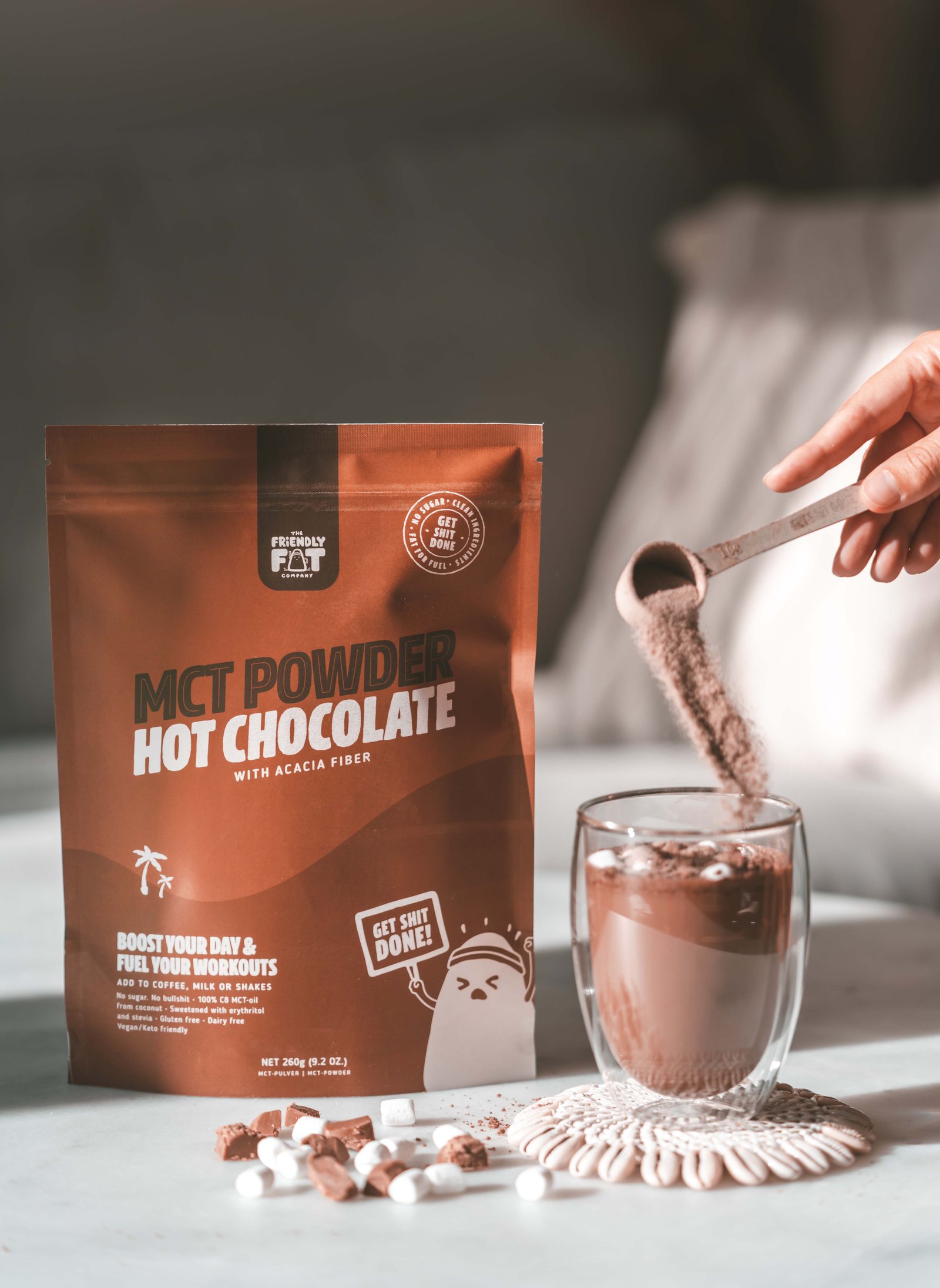 The Friendly Fat Company C8 MCT-pulver Choklad 260 g