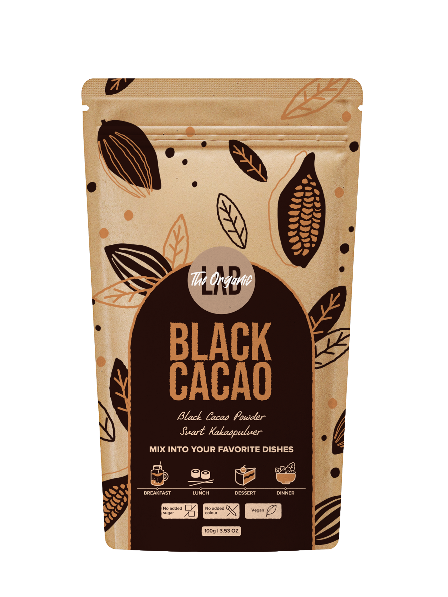 The Organic Labs Svart Kakaopulver 100 g