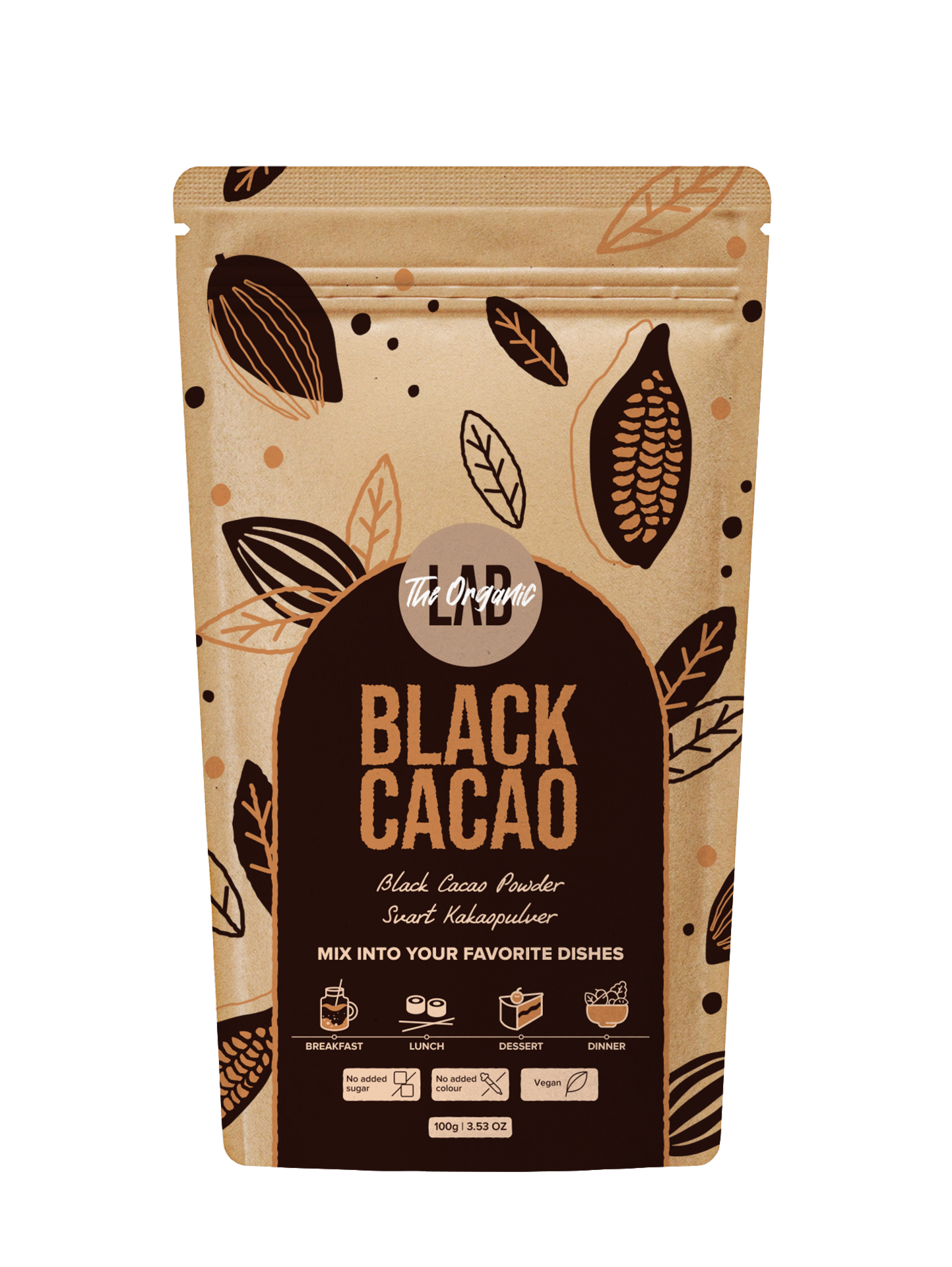 The Organic Labs Svart Kakaopulver 100 g