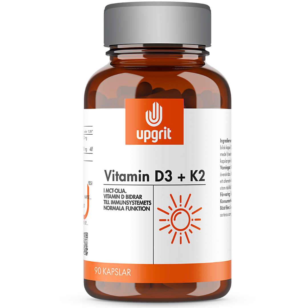 Upgrit Vitamin D3 + K2 90 kapslar