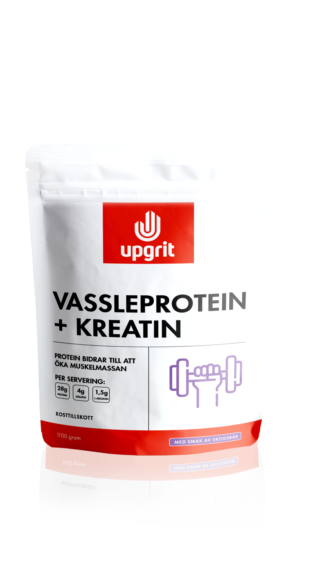 Upgrit Vassleprotein + Kreatin Skogsbär 1100gram