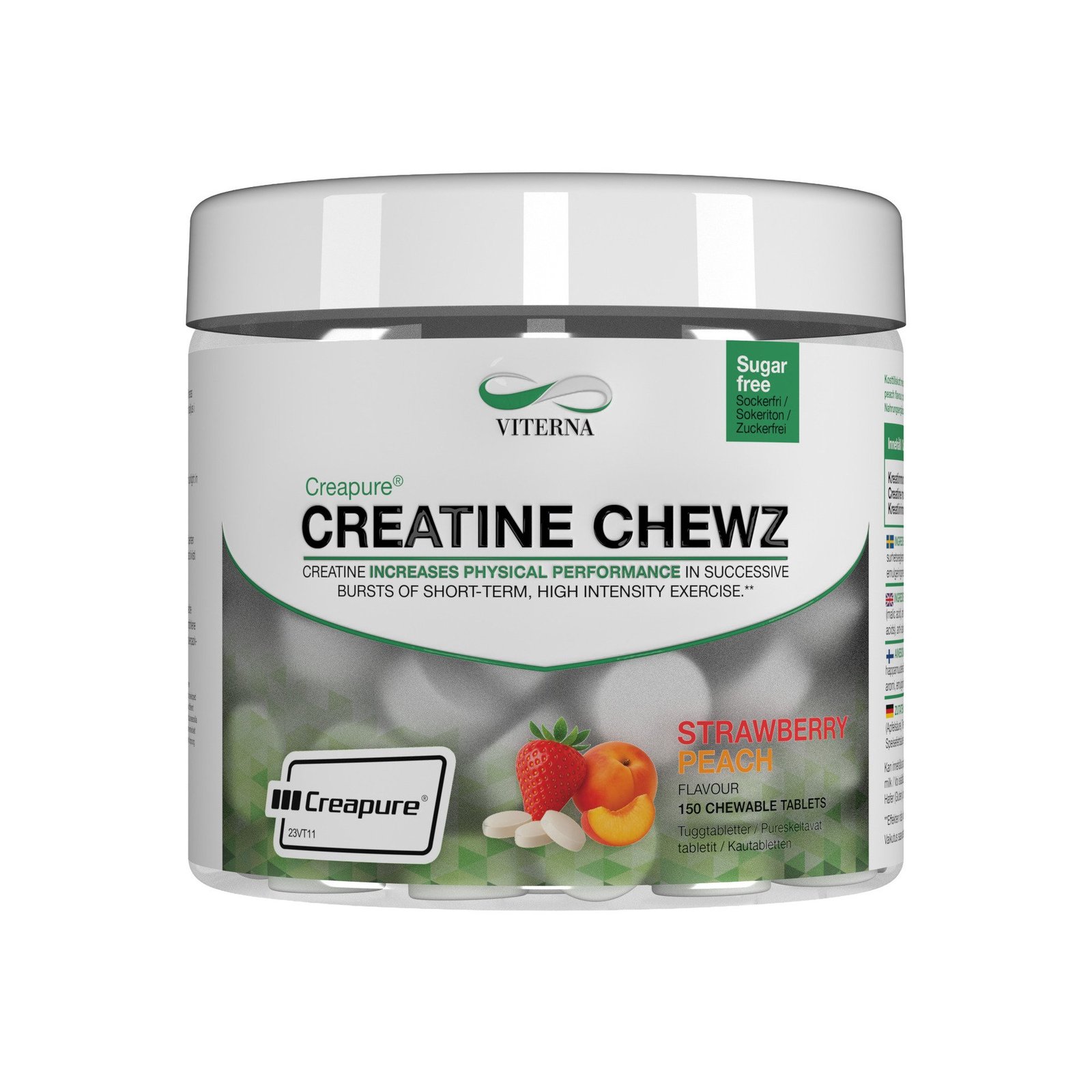Viterna Creapure Chewz Strawberry Peach 150 chewables