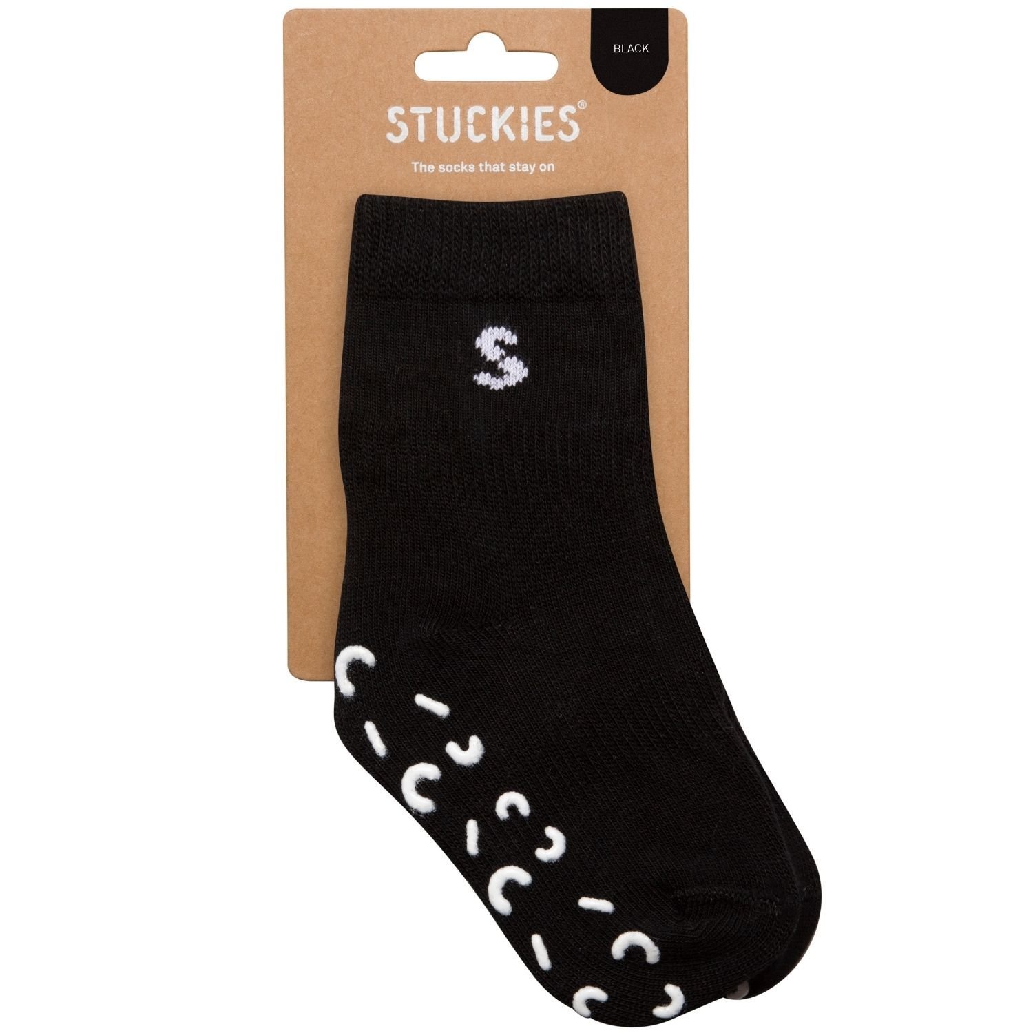 Stuckies Strumpor i bomull Black 25/27 Anti-Slip 1-pack