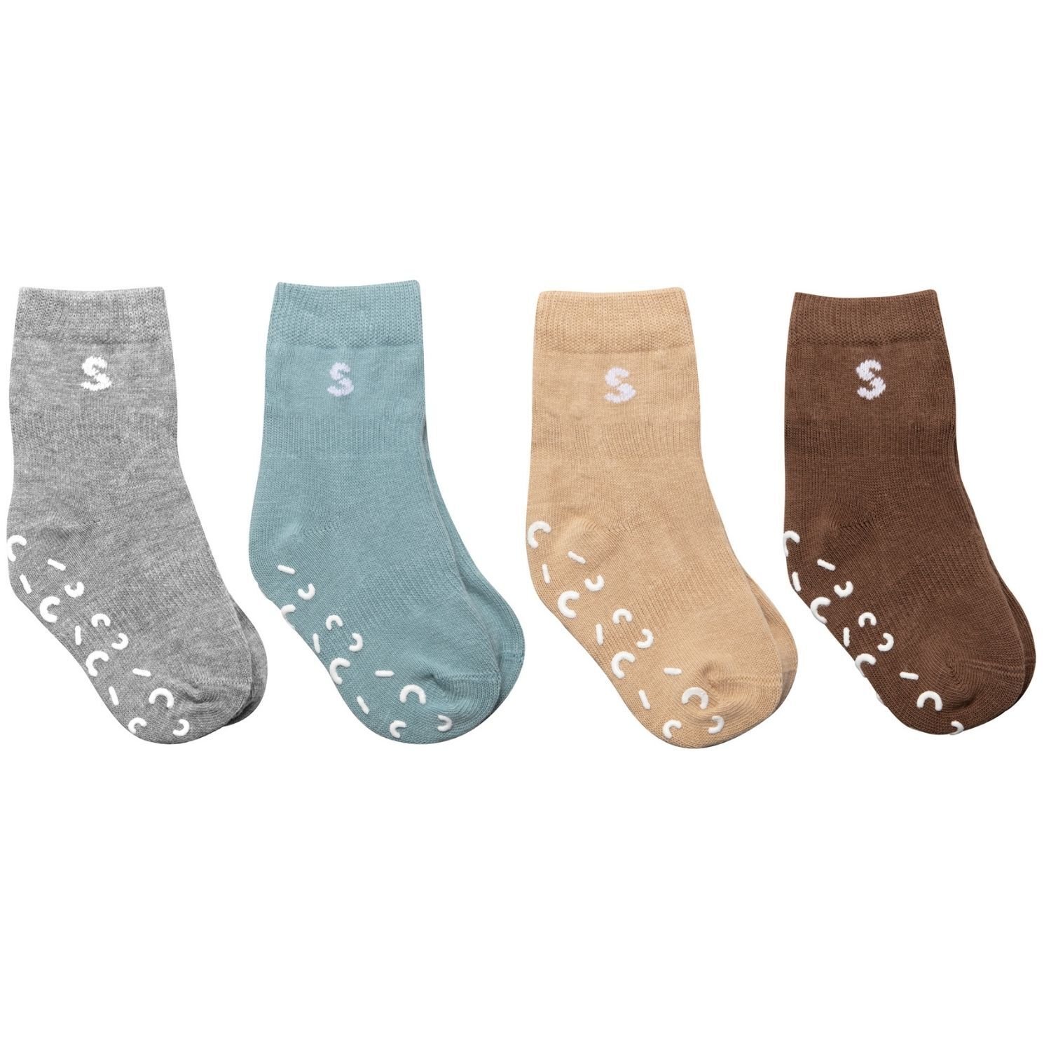 Stuckies Strumpor i bomull River 16/18 Anti-Slip 4-pack