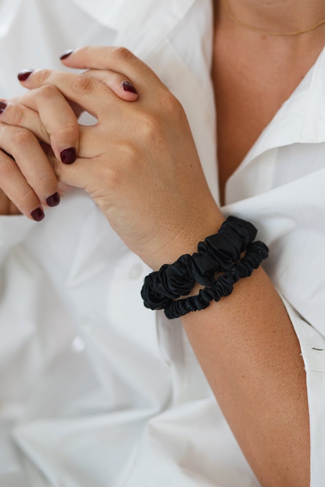 ByBarb Tunn Sidensnodd Svart 1 st