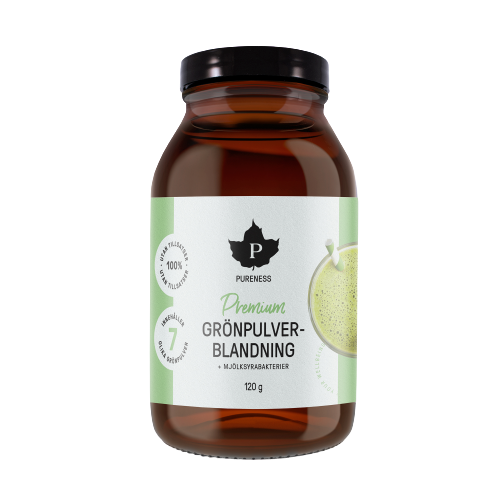 Pureness Premium Grönpulverblanding + Mjölksyrabakterier 120g