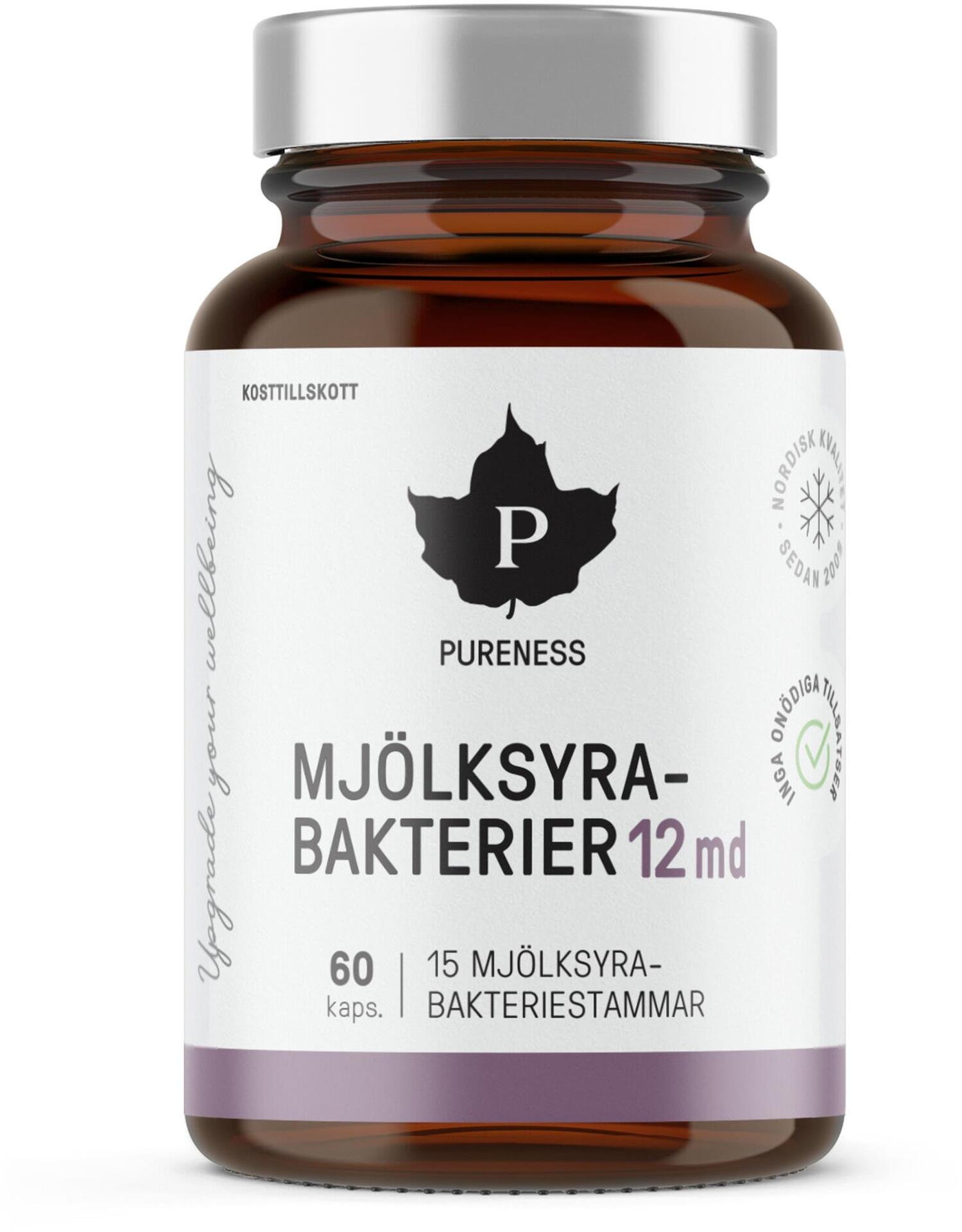 Pureness Mjölksyrabakterier 12 md 60 kapslar