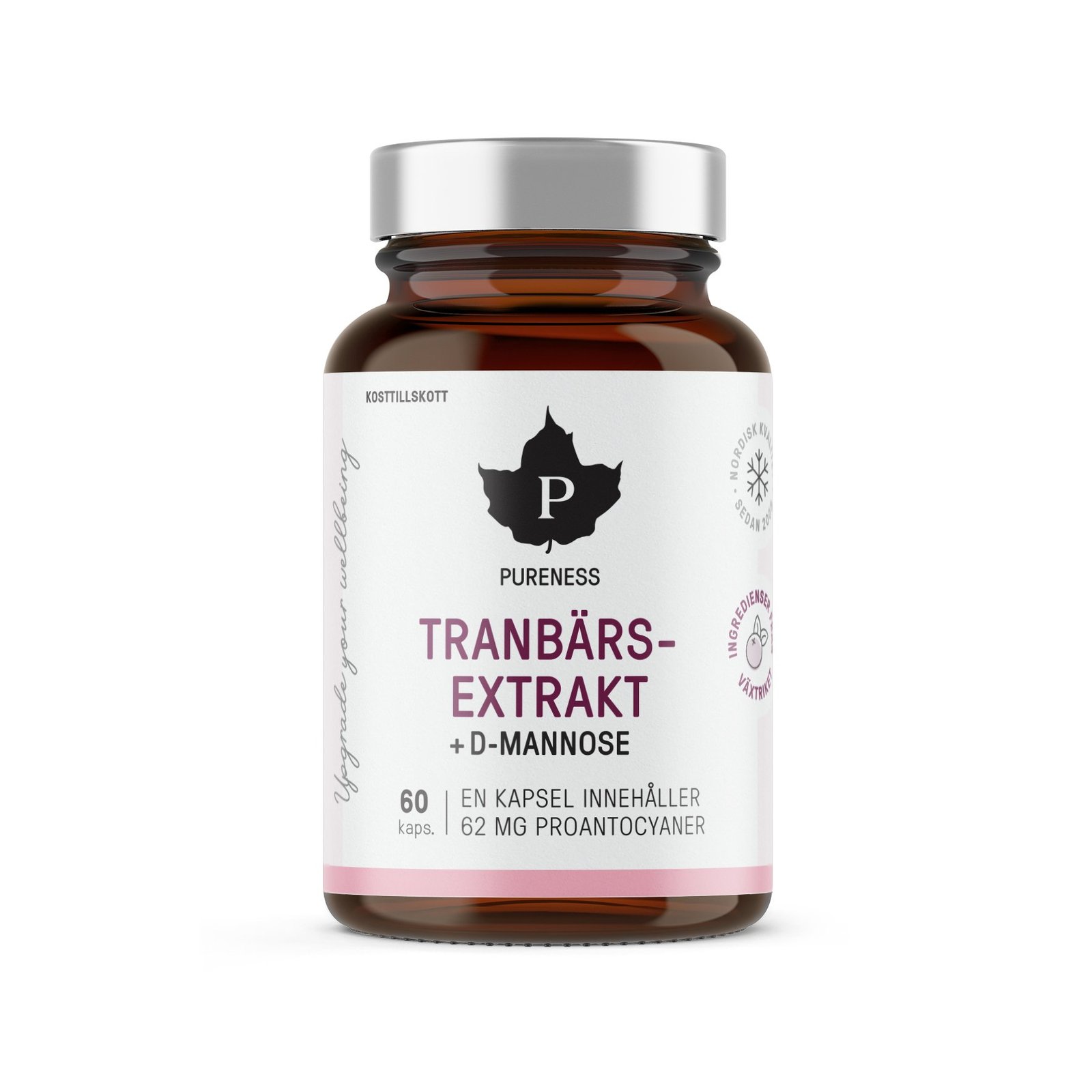 Pureness Tranbär + D-monnose 60 kapslar
