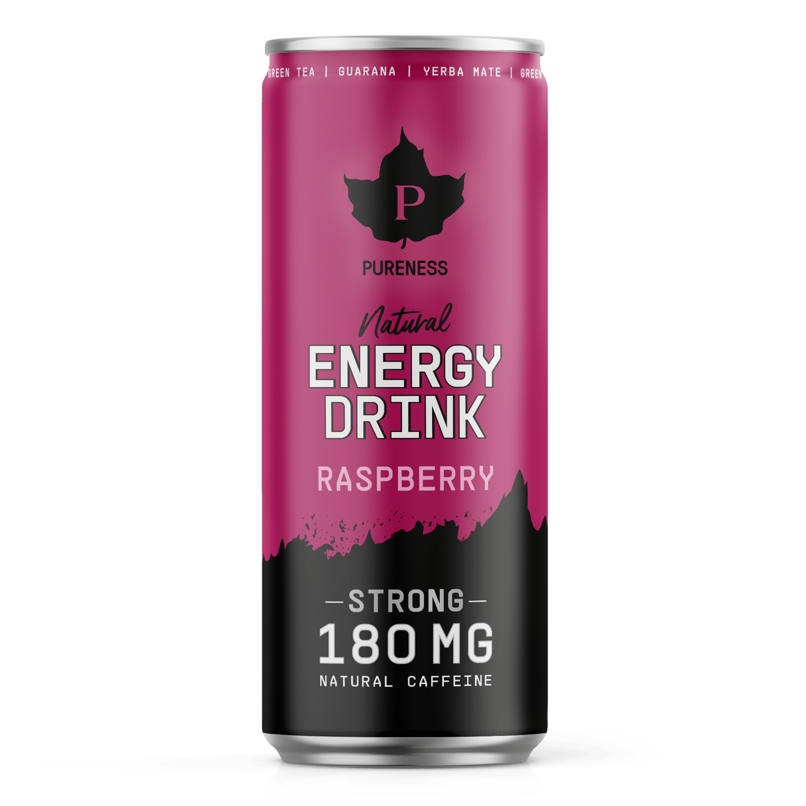 Pureness Natural Energy Drink Strong, Raspberry 330 ml
