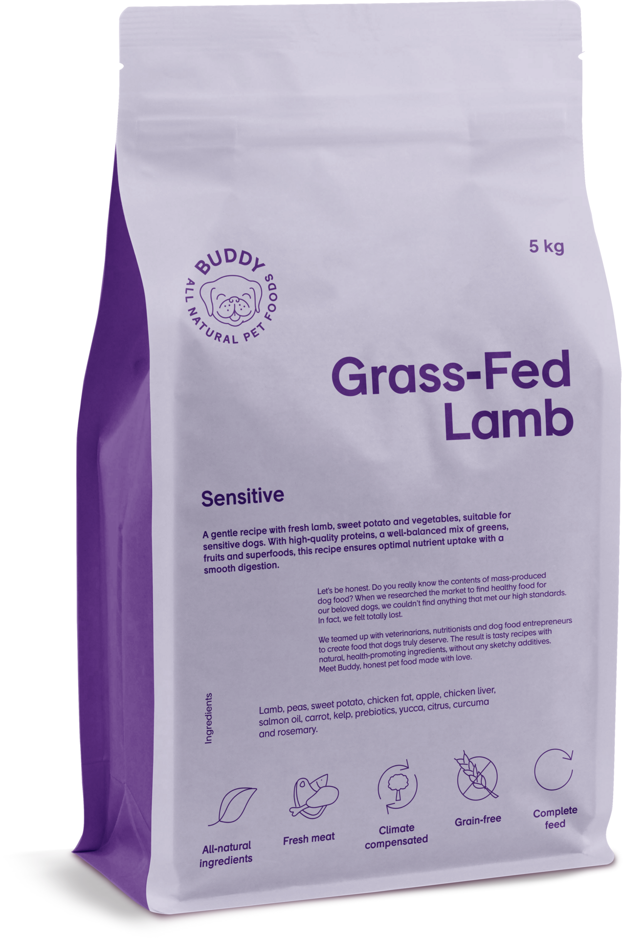Buddy Pet Foods Grass-Fed Lamb 5 kg