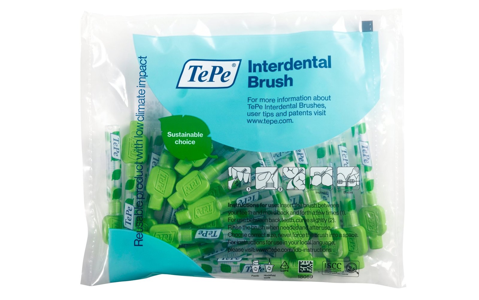 TePe Mellanrumsborste Grön 0,8 mm 20-pack