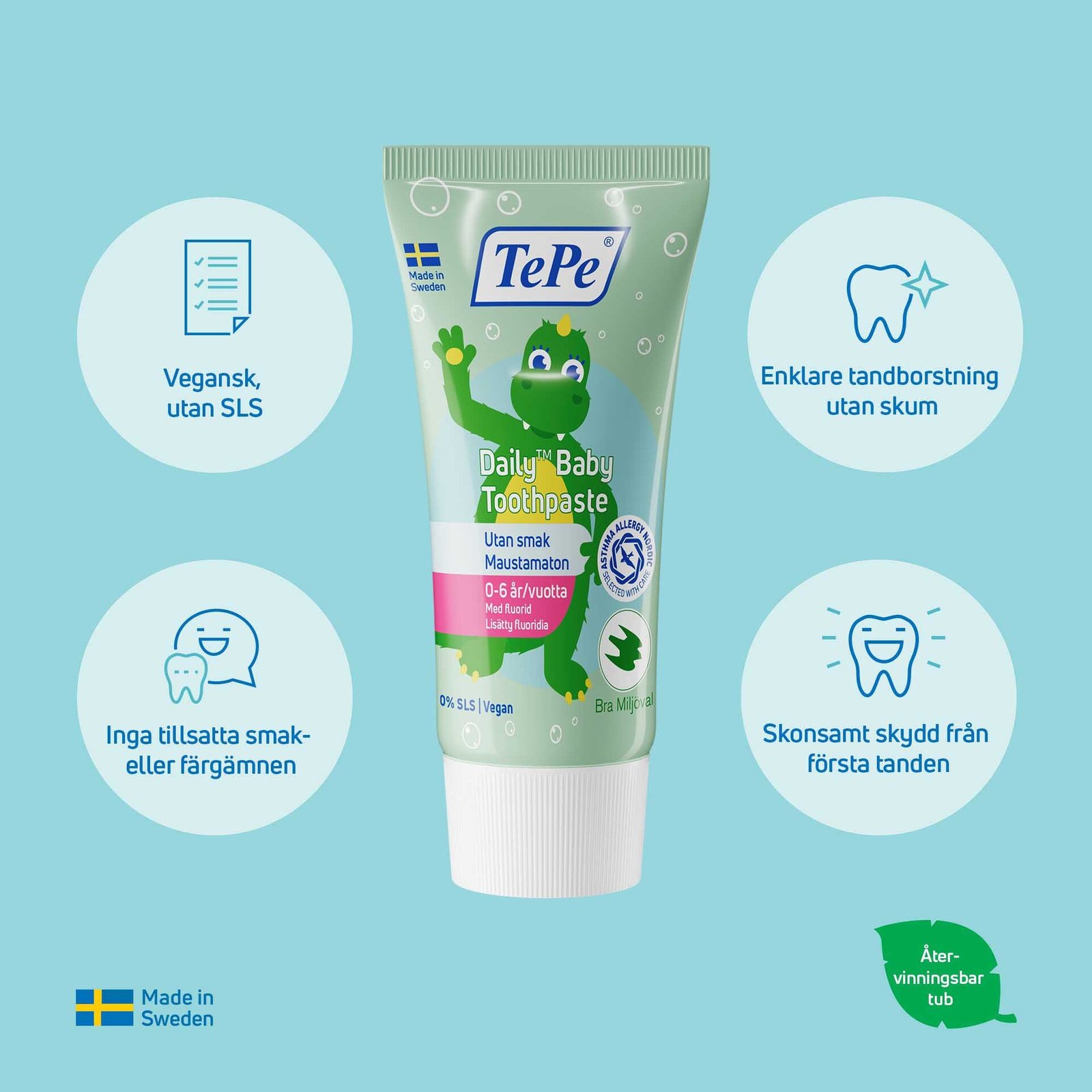 TePe Daily Baby Toothpaste 0-2 år 50 ml