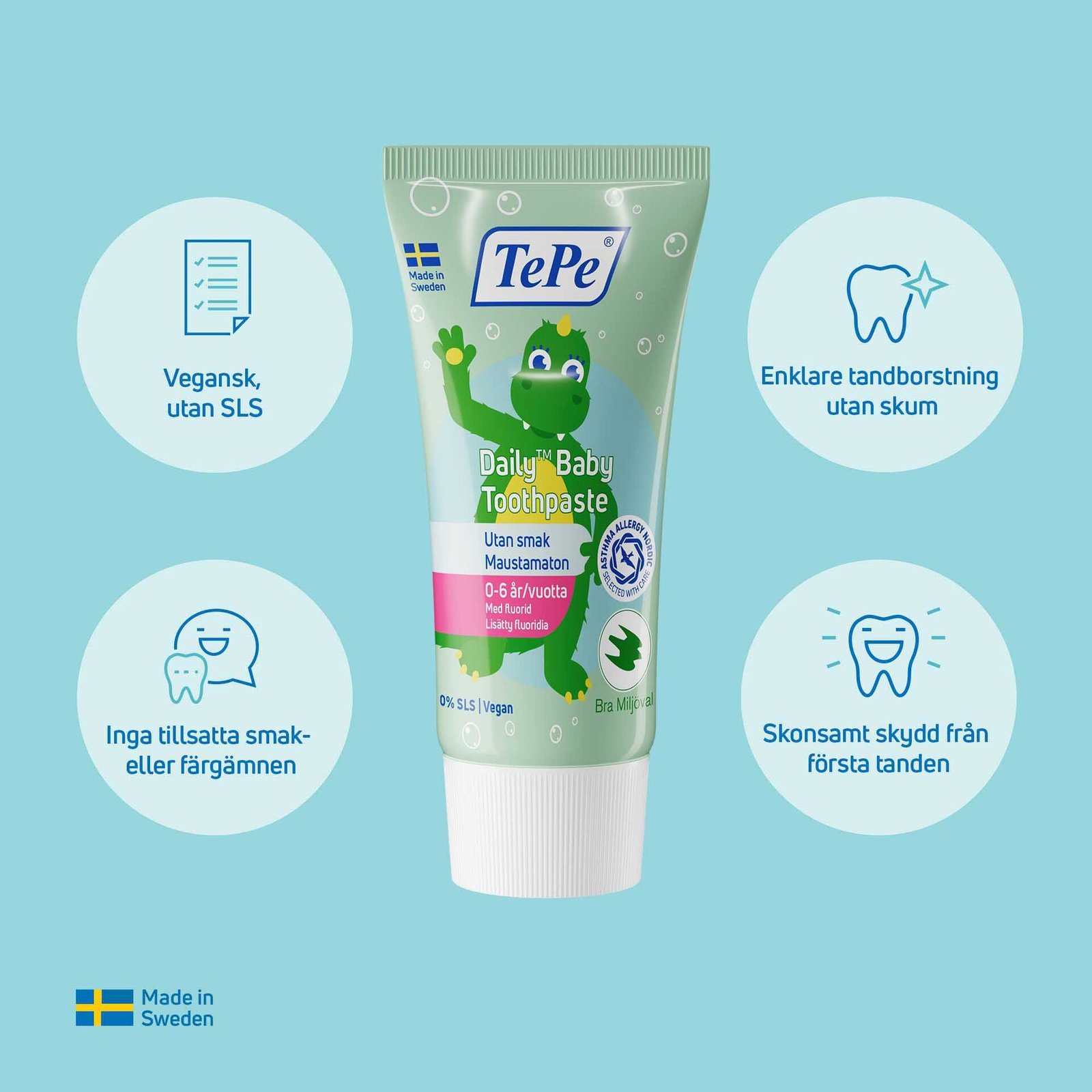 TePe Daily Baby Toothpaste 0-6 år 50 ml