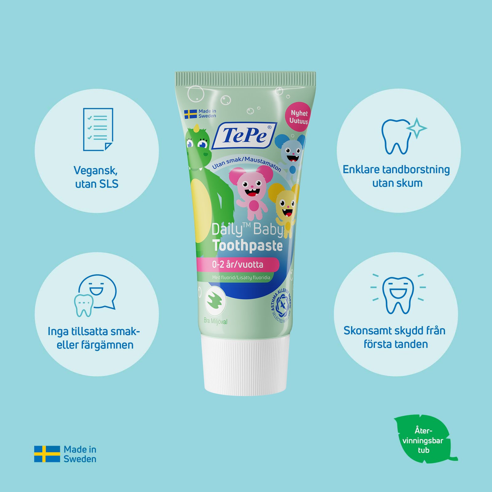 TePe Daily Baby Toothpaste 0-2 år 50 ml