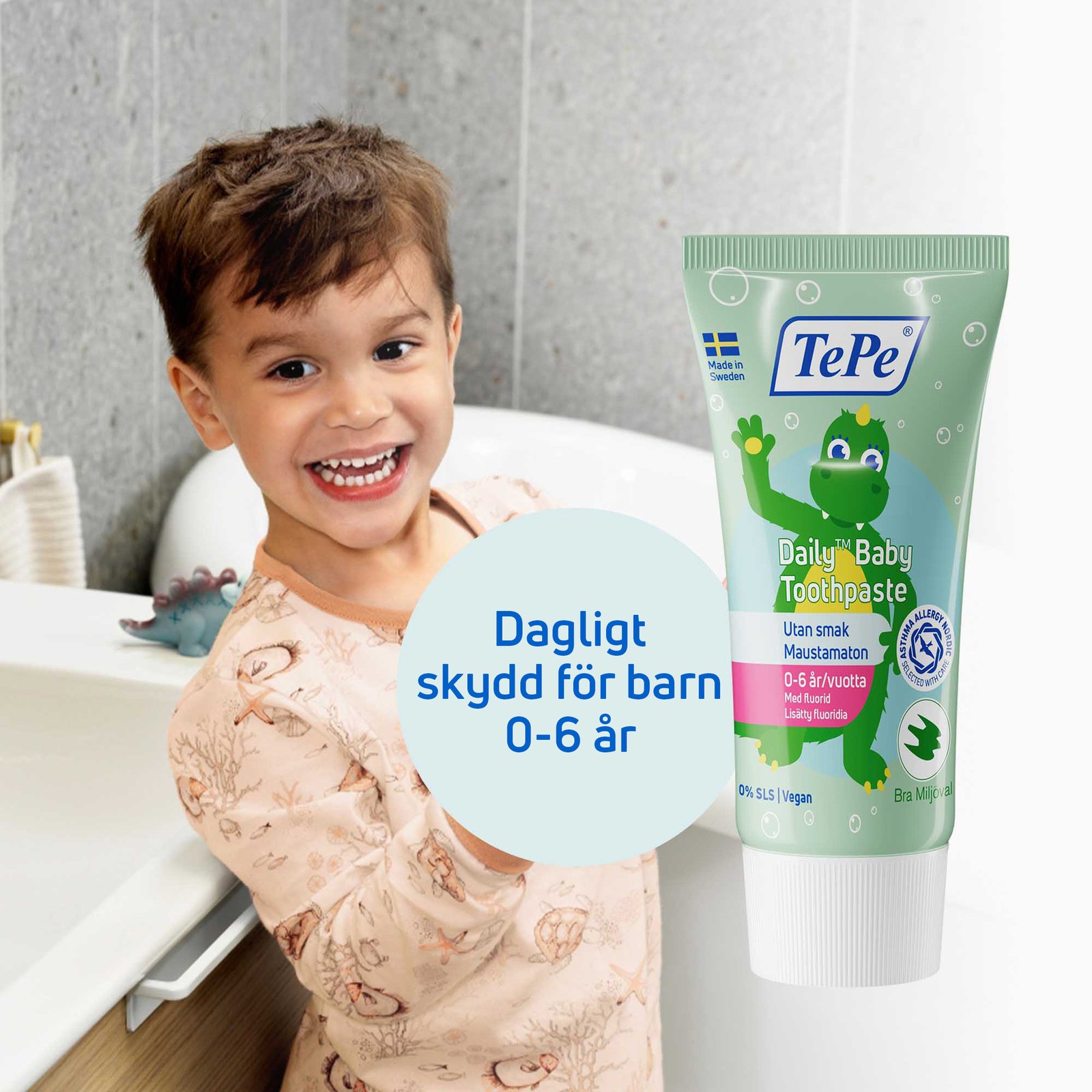 TePe Daily Baby Toothpaste 0-6 år 50 ml