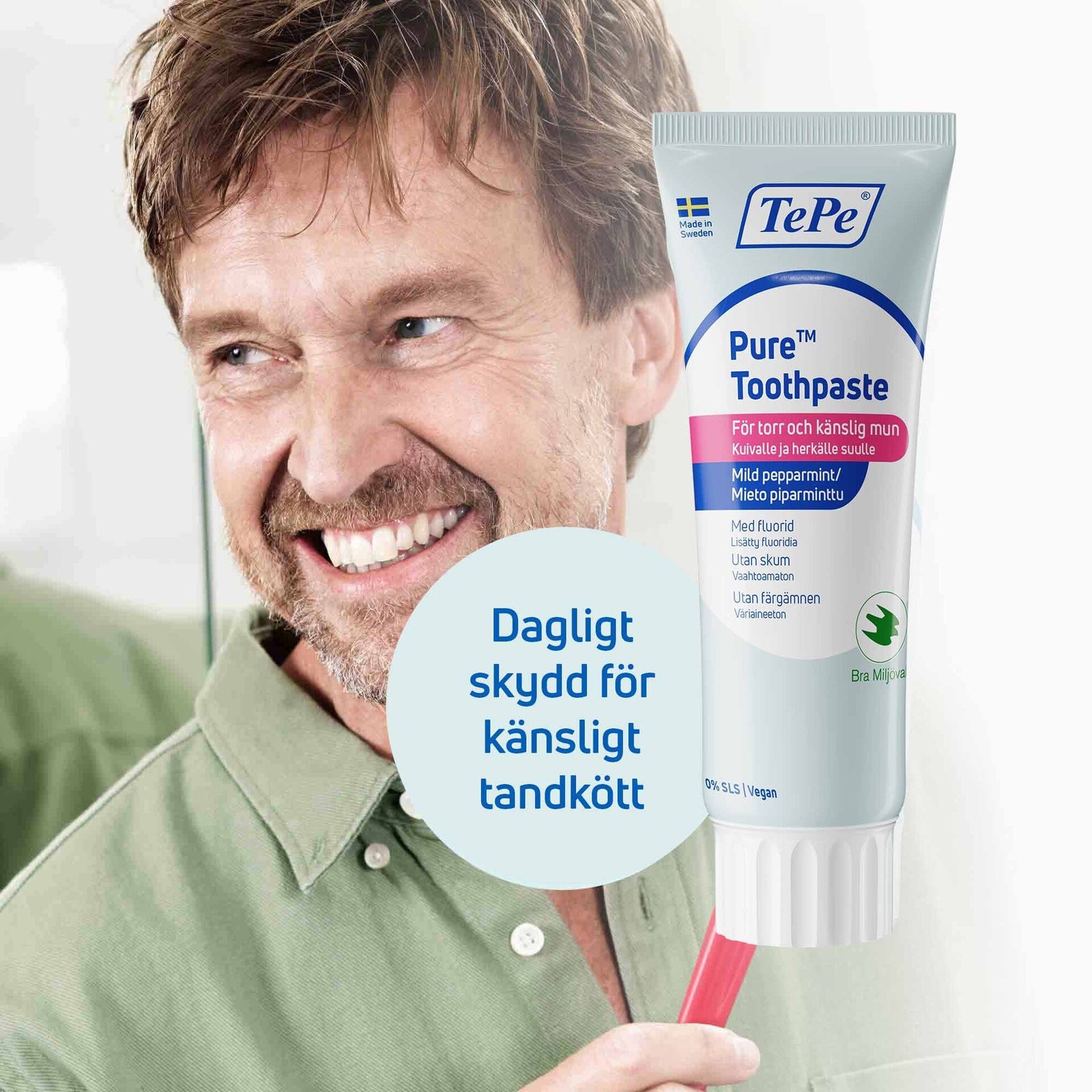 TePe Pure Toothpaste Mild Peppermint 75 ml