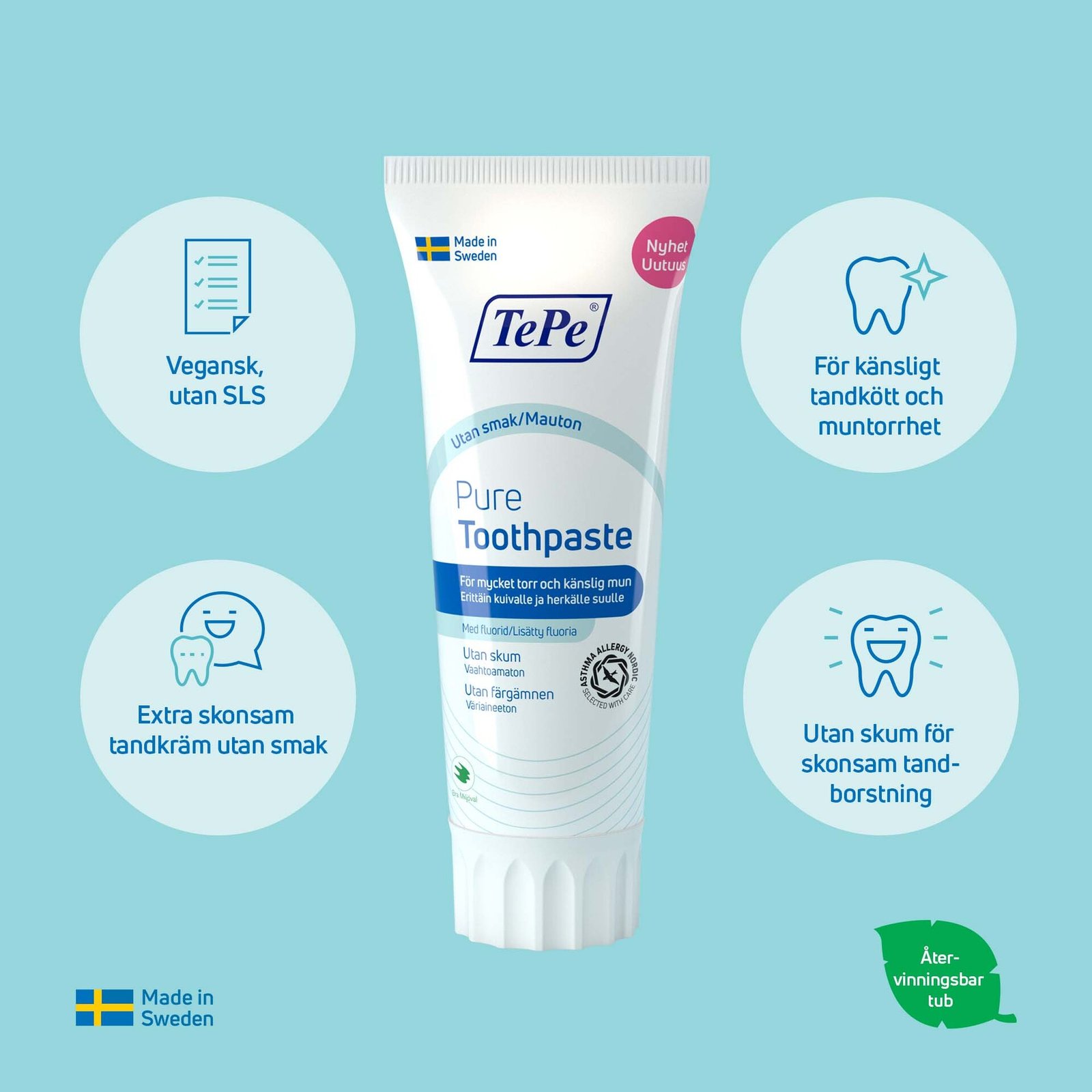 Tepe Pure Toothpaste Utan Smak 75 ml