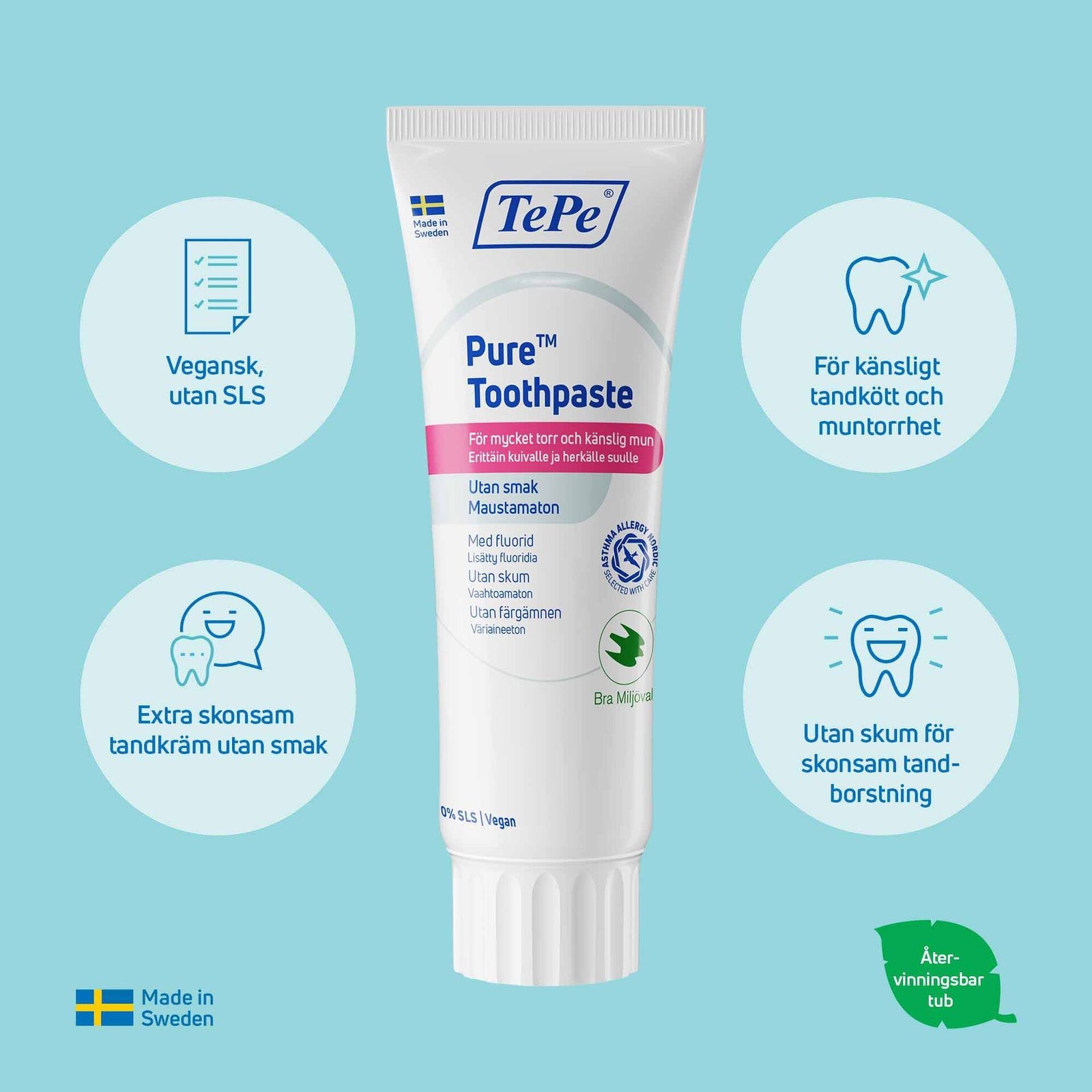 Tepe Pure Toothpaste Utan Smak 75 ml
