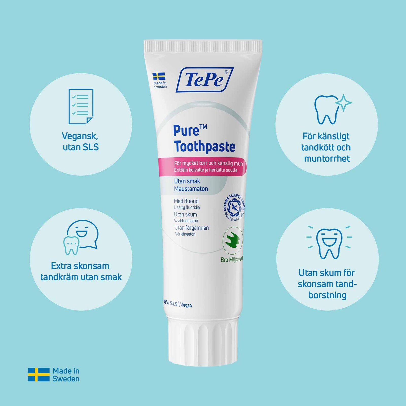 Tepe Pure Toothpaste Utan Smak 75 ml