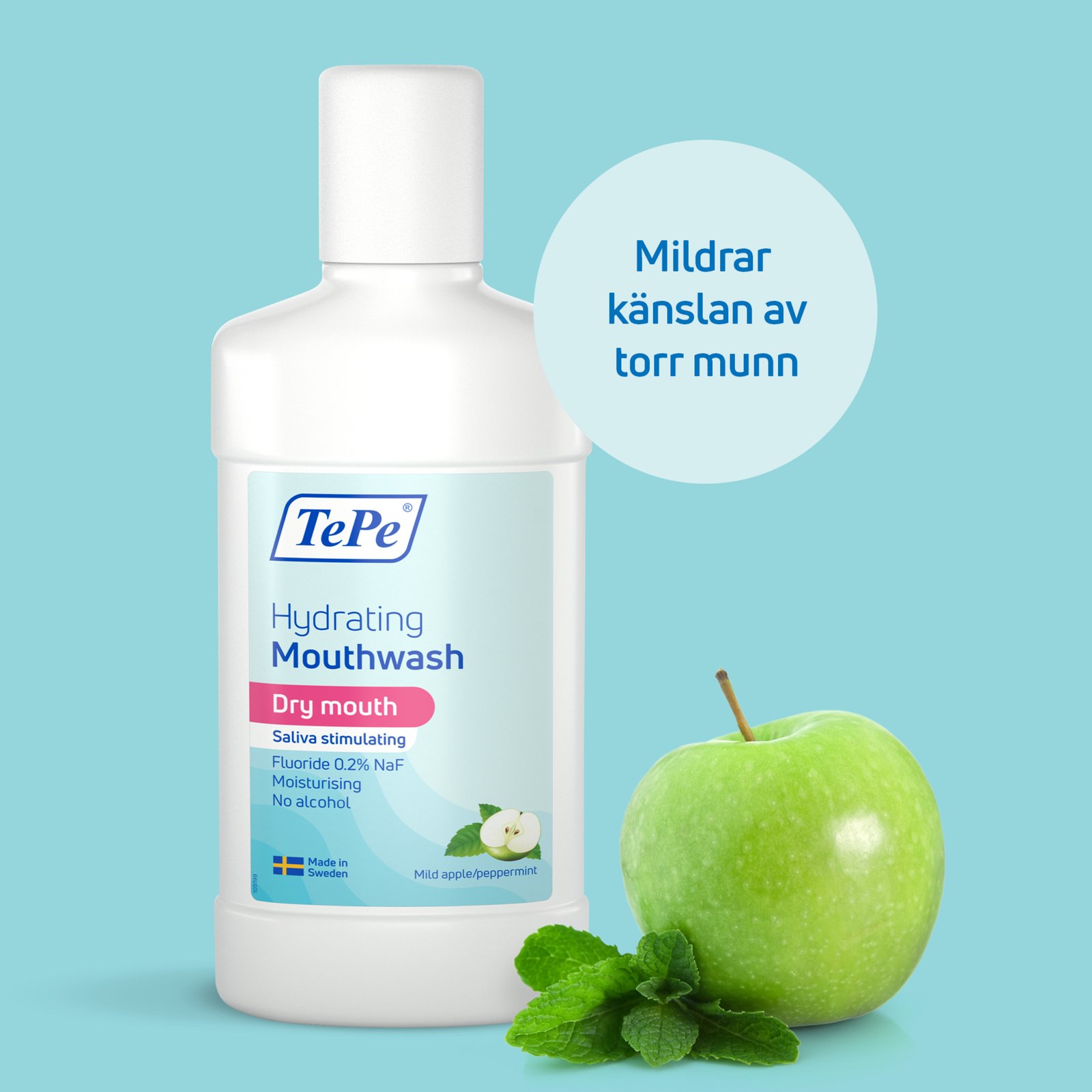 Tepe Hydrating Mouthwash Apple & Mild Peppermint 500 ml