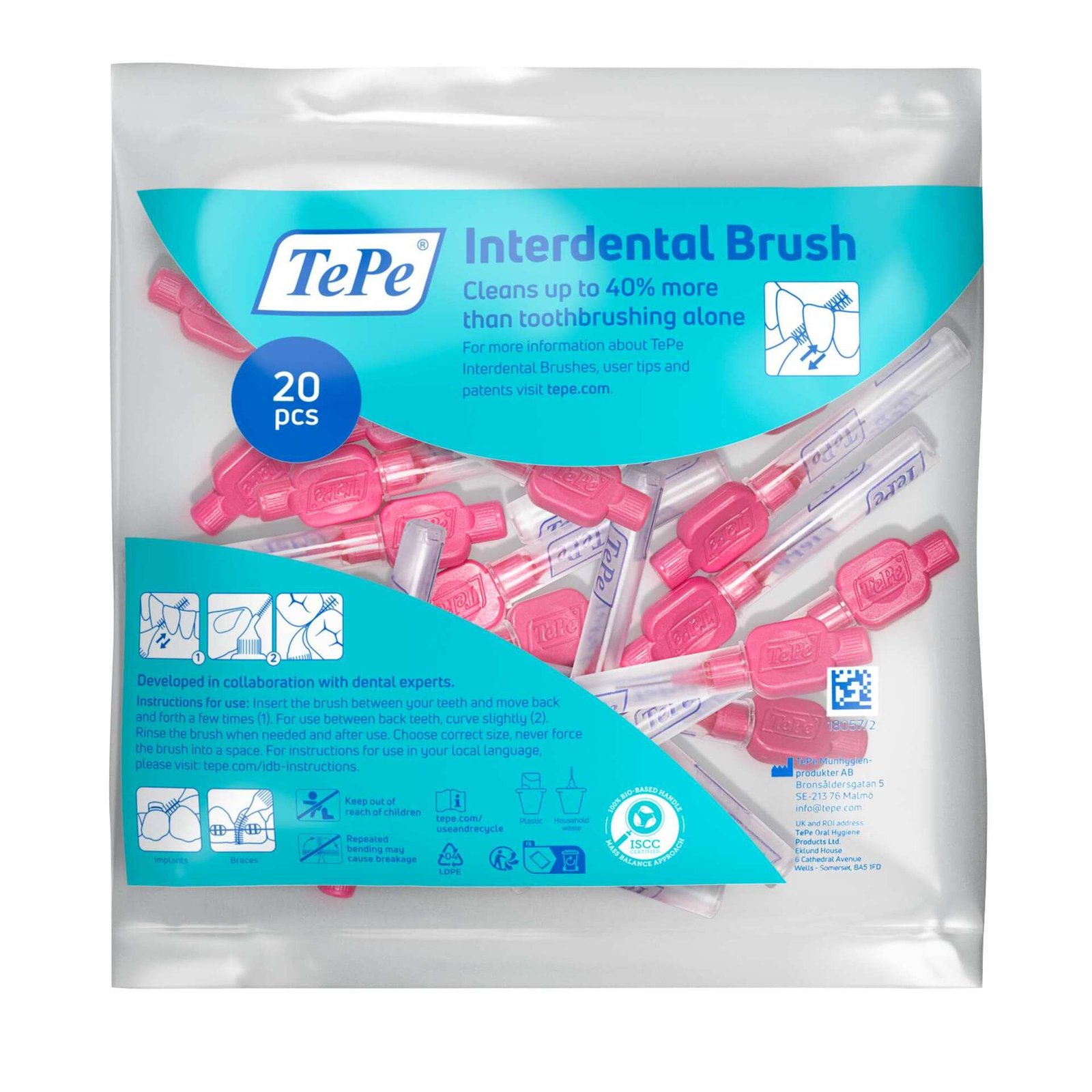 TePe Mellanrumsborste Original 0,4mm Rosa 20 st