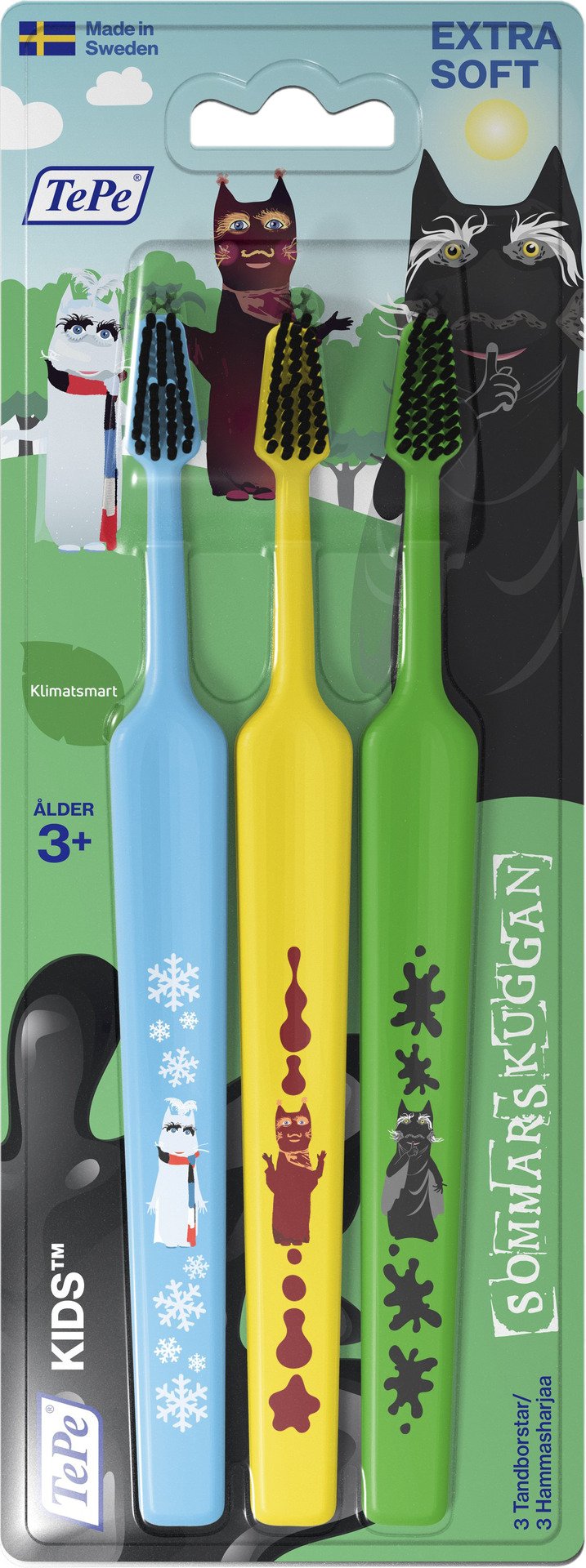 TePe Kids Sommarskuggan Extra Soft Tandborstar 3 st