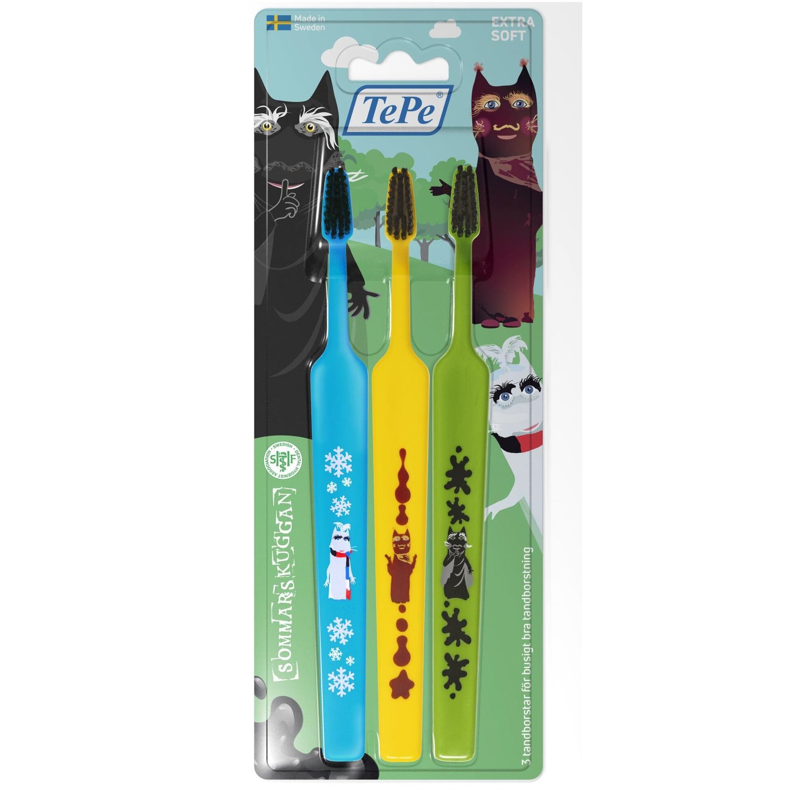 TePe Kids Sommarskuggan Extra Soft Tandborstar 3 st